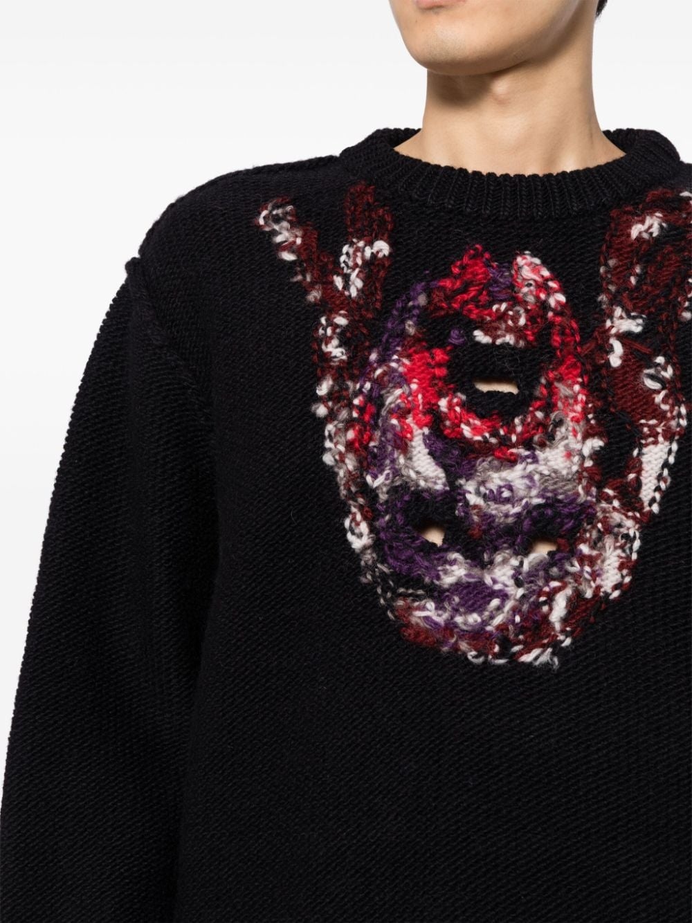 embroidered wool jumper - 5