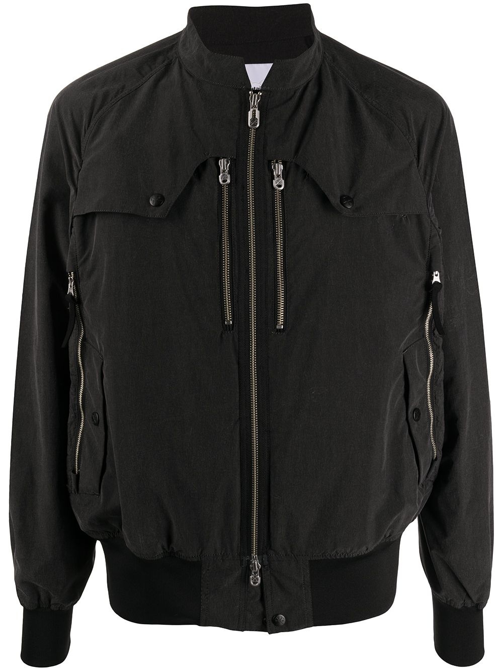 zipped bomber jacket - 1