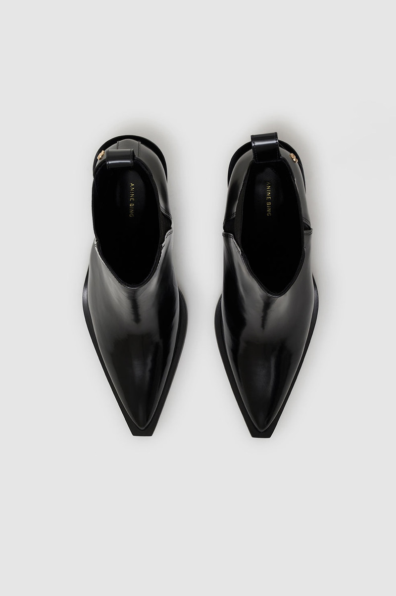 Bekah Boots - High-Shine Black 4