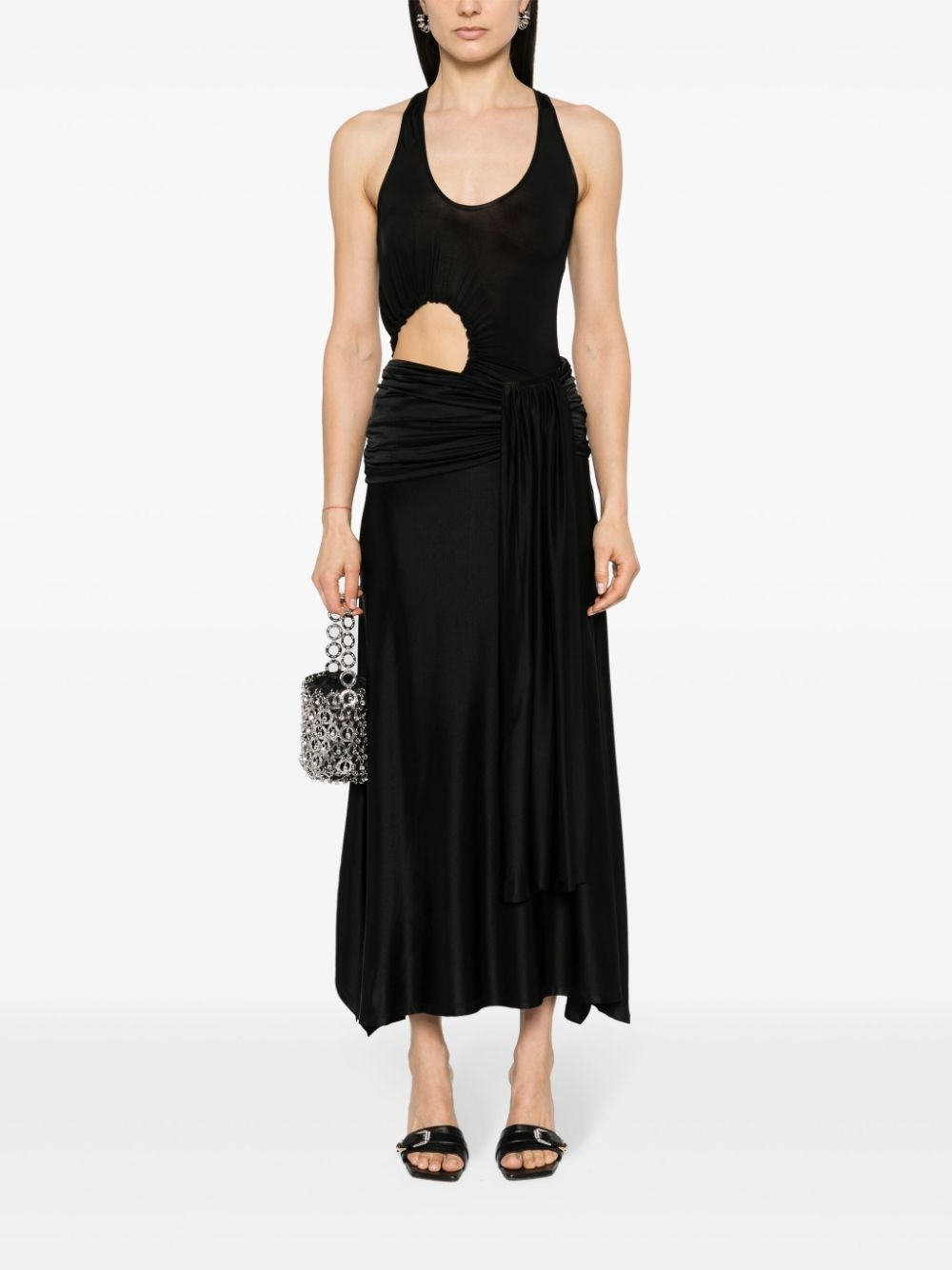 drape-detail maxi skirt - 2