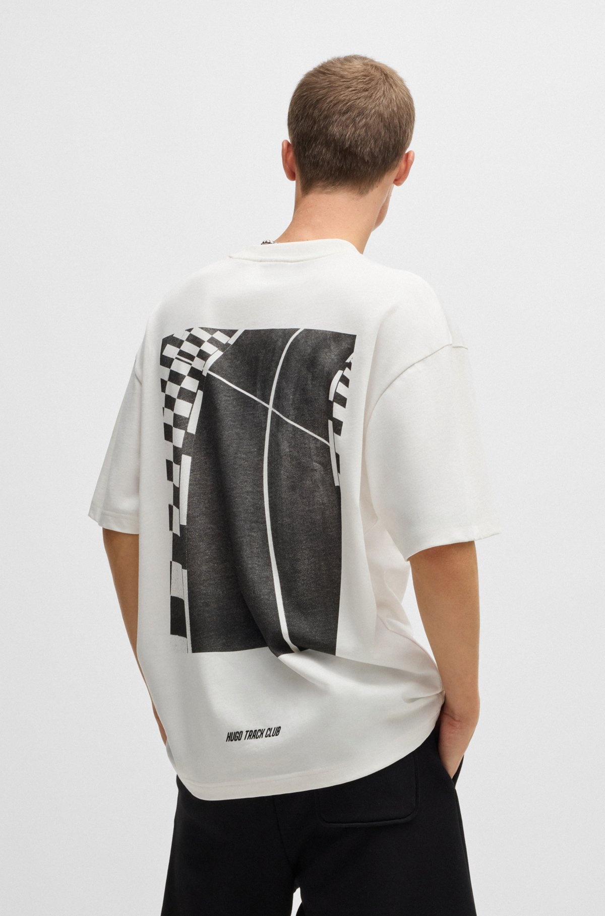 COTTON-JERSEY T-SHIRT WITH RACING PRINTS - 5