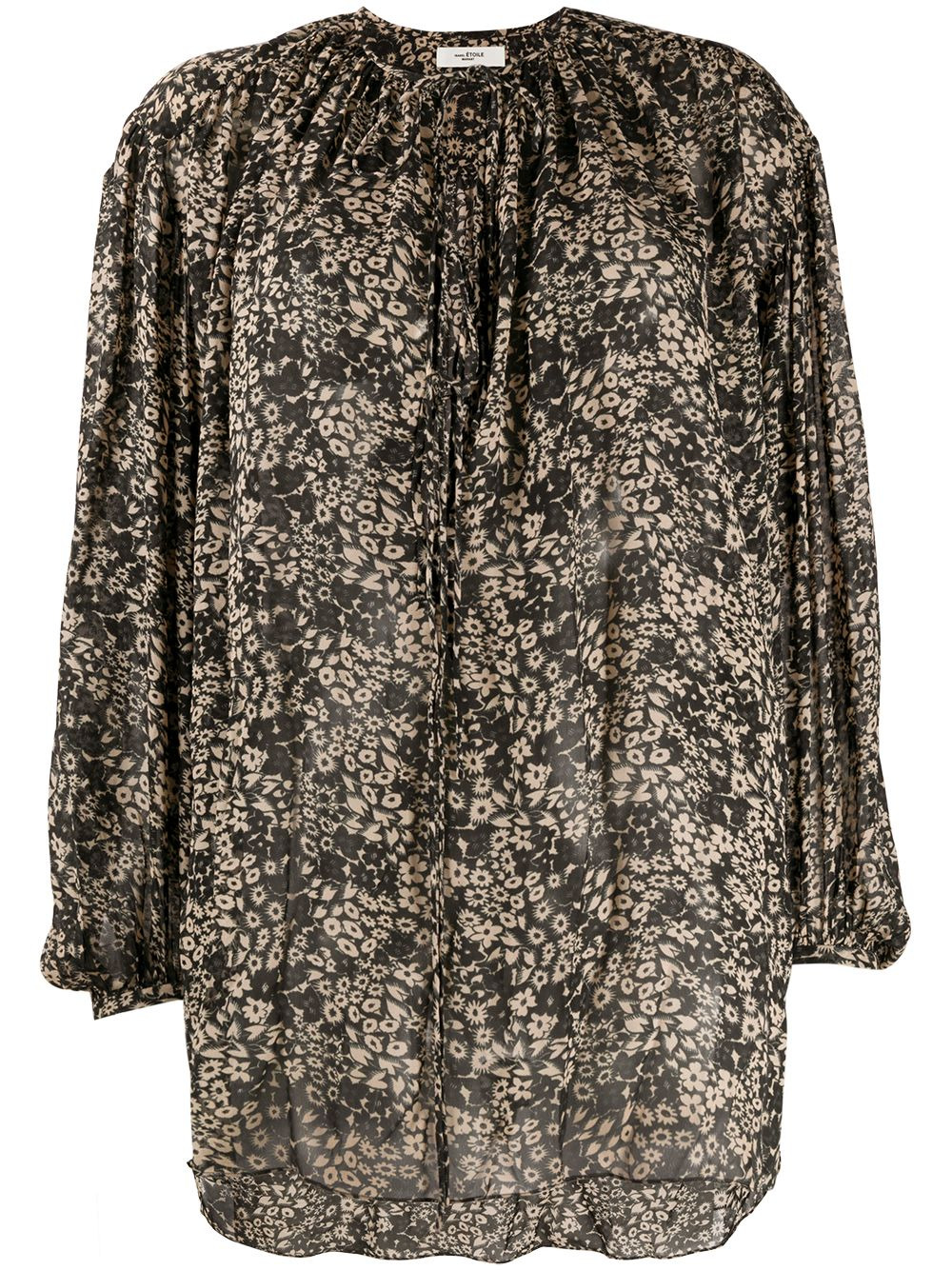 Liliana oversized floral-print blouse - 1