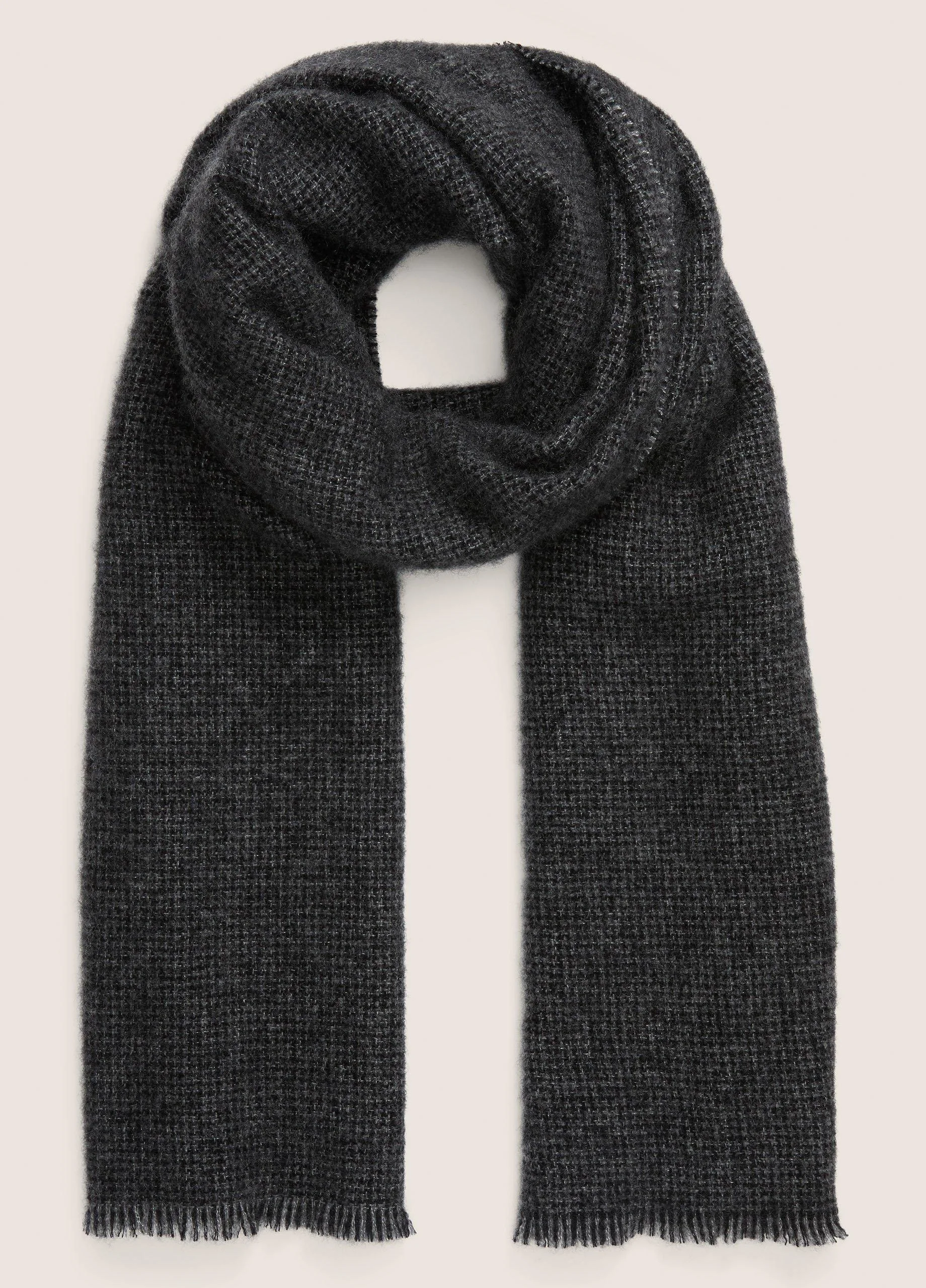 Marled Micro-Houndstooth Cashmere Scarf - 1