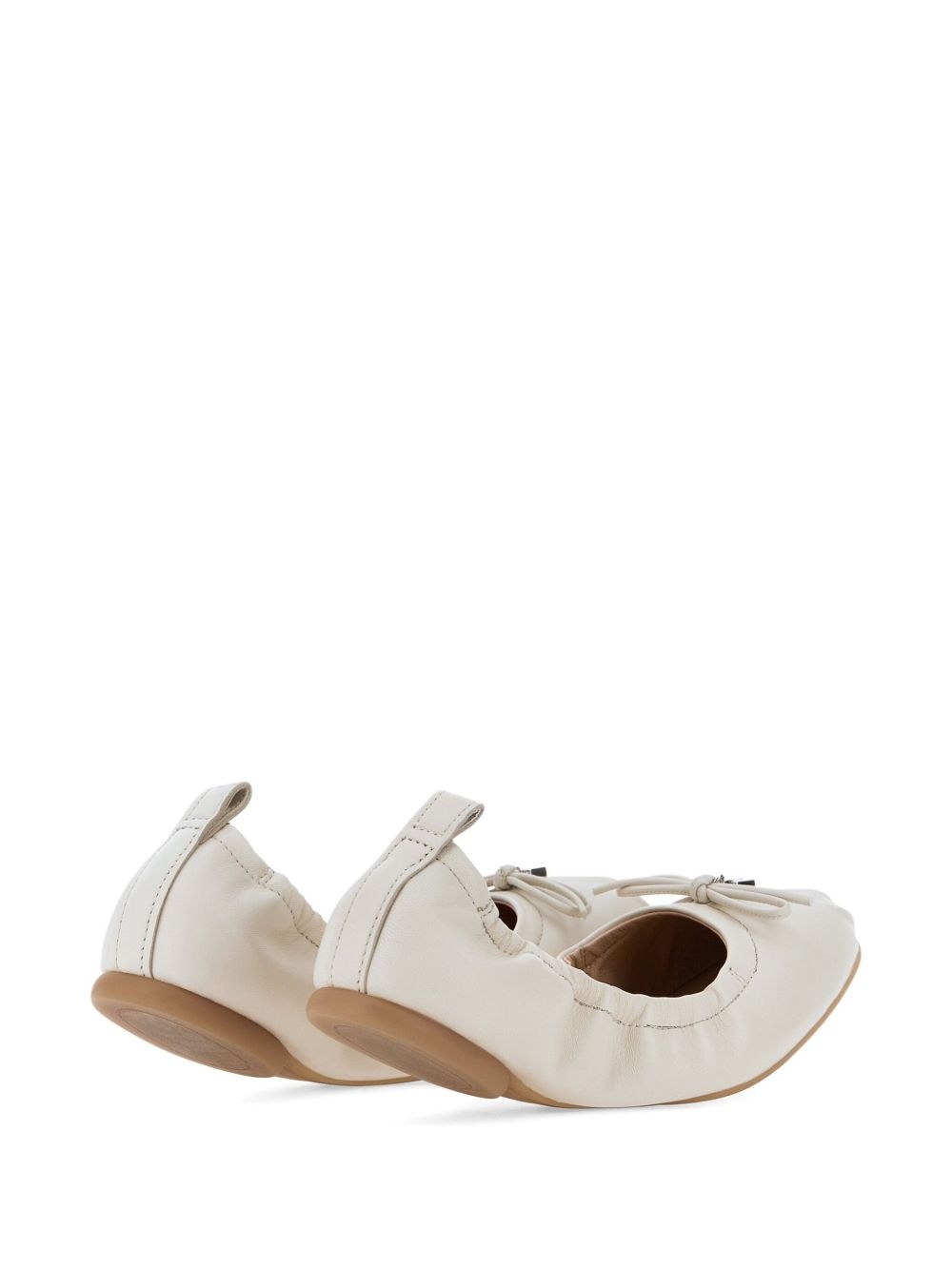 leather ballerina shoes - 3