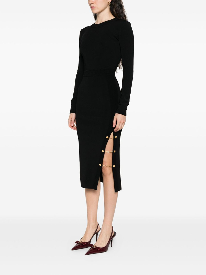 chain-embellished ribbed dress 3