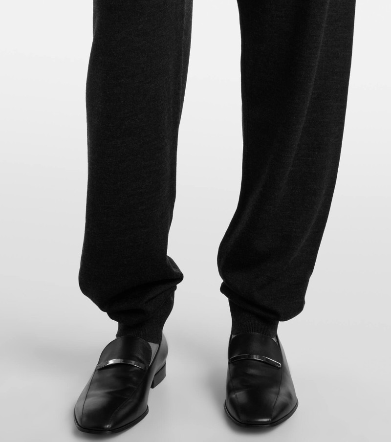 Knitted virgin wool straight-leg pants 5