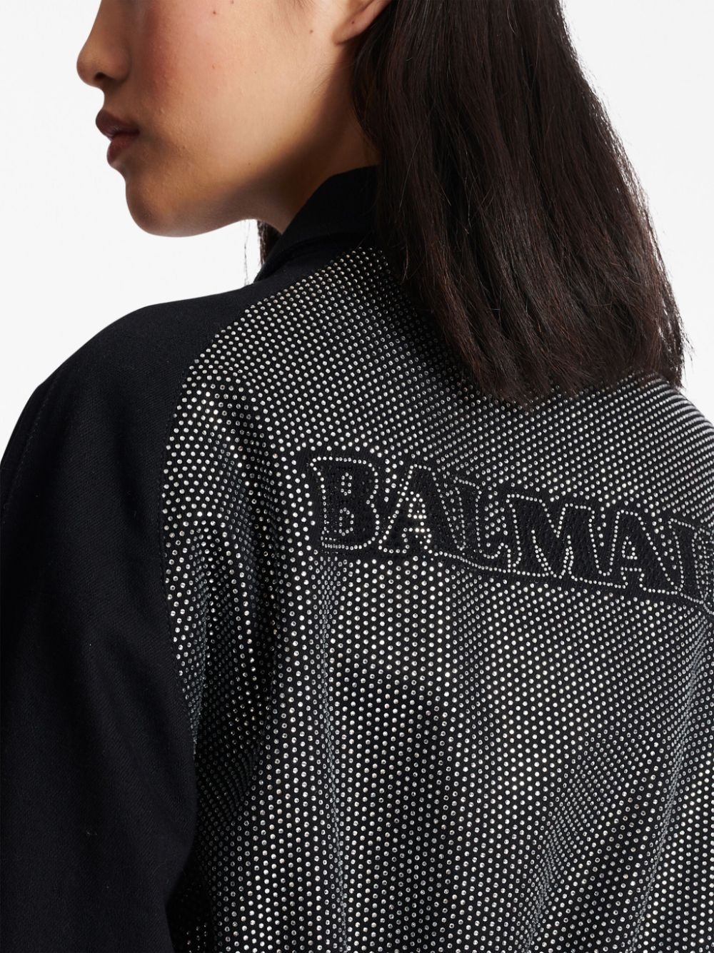 logo-embellished cropped jacket - 6