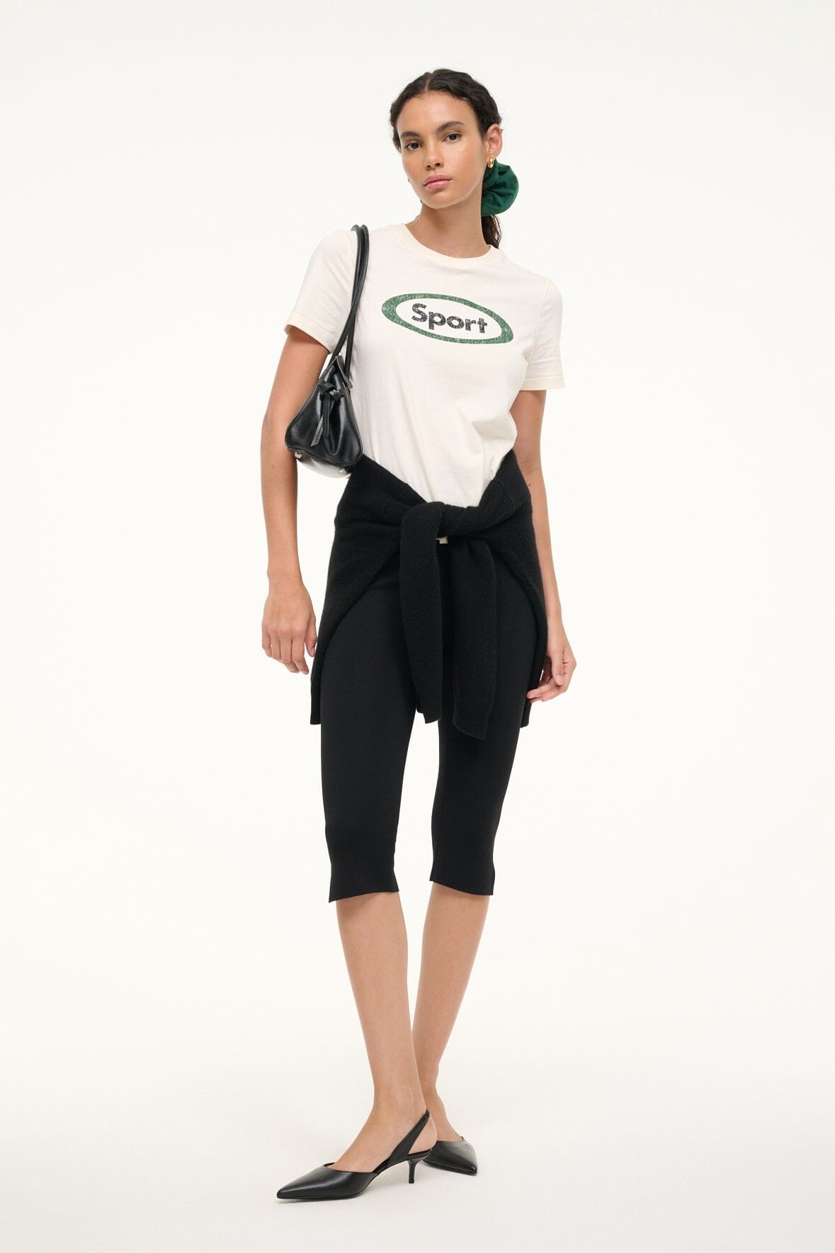 STAUD LULU SPORT TEE IVORY - 5
