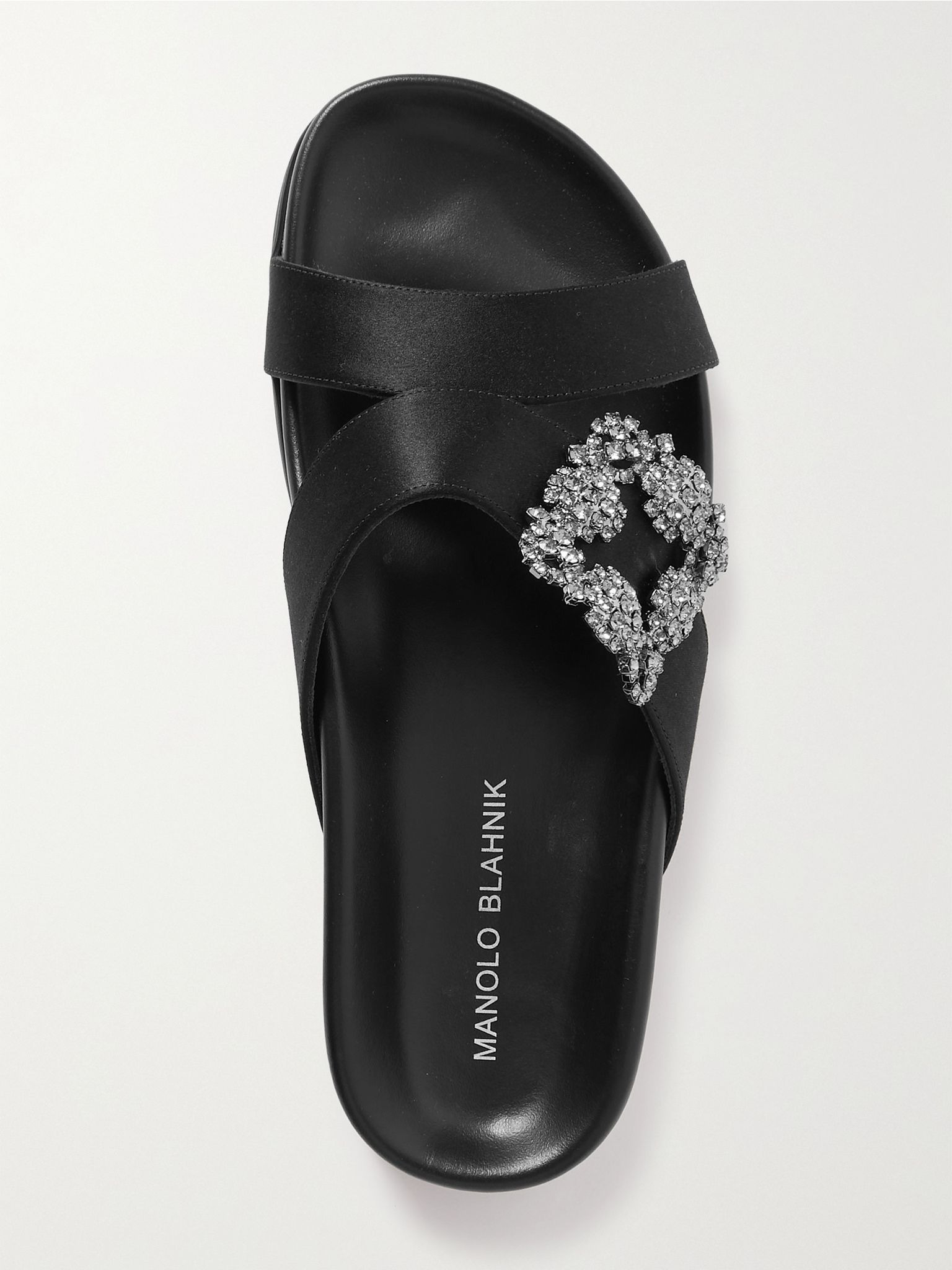 Chilanghi buckled satin slides Black - 5