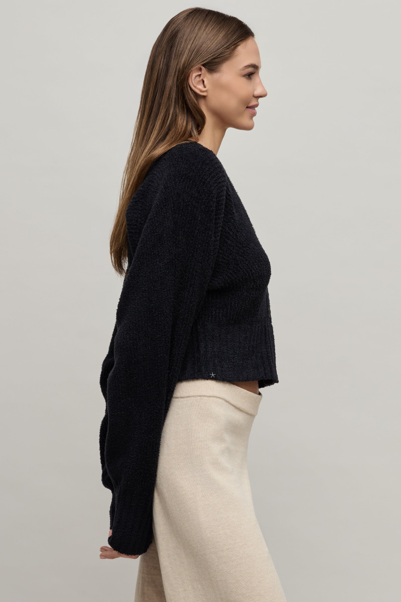 Barefoot Dreams CozyChic Lite® Cotton Ribbed Button Front Cardigan outlook