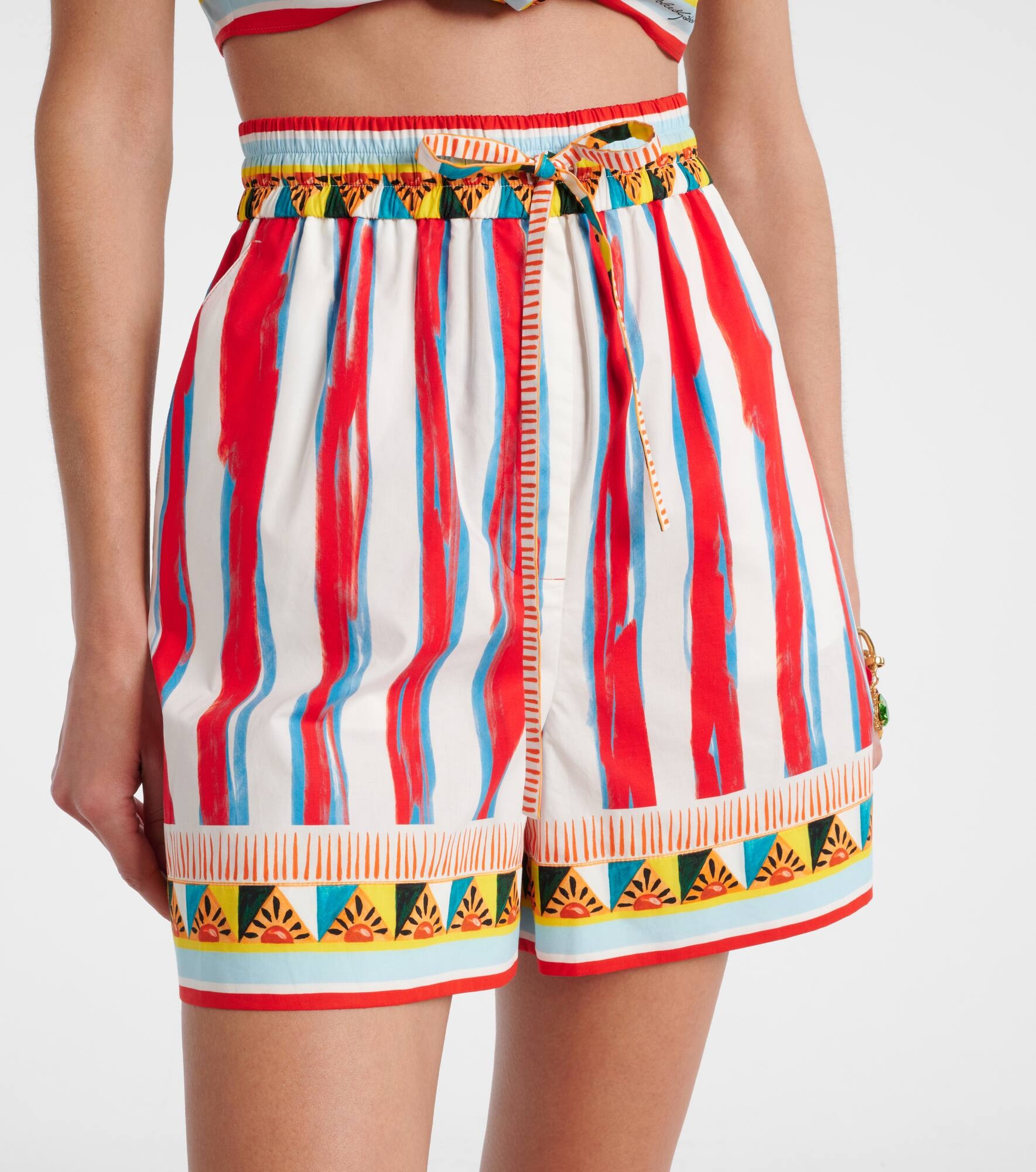 Patterned cotton shorts - 4