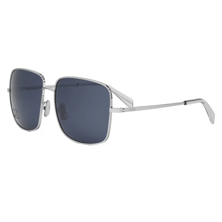 Celine Rhinestone Triomphe Blue Square Ladies Sunglasses CL40284U 16V 59 - 1