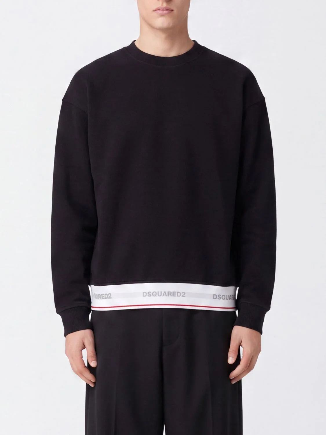 DSQUARED2 Relaxed Fit Jacquard Logo Cotton Jumper - 1