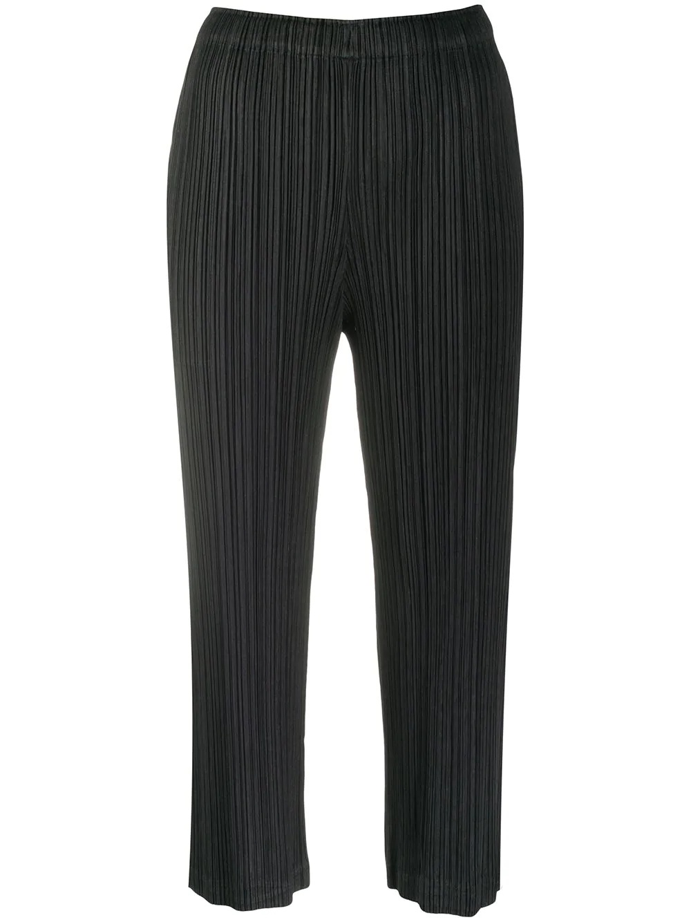 cropped pleated trousers - 1