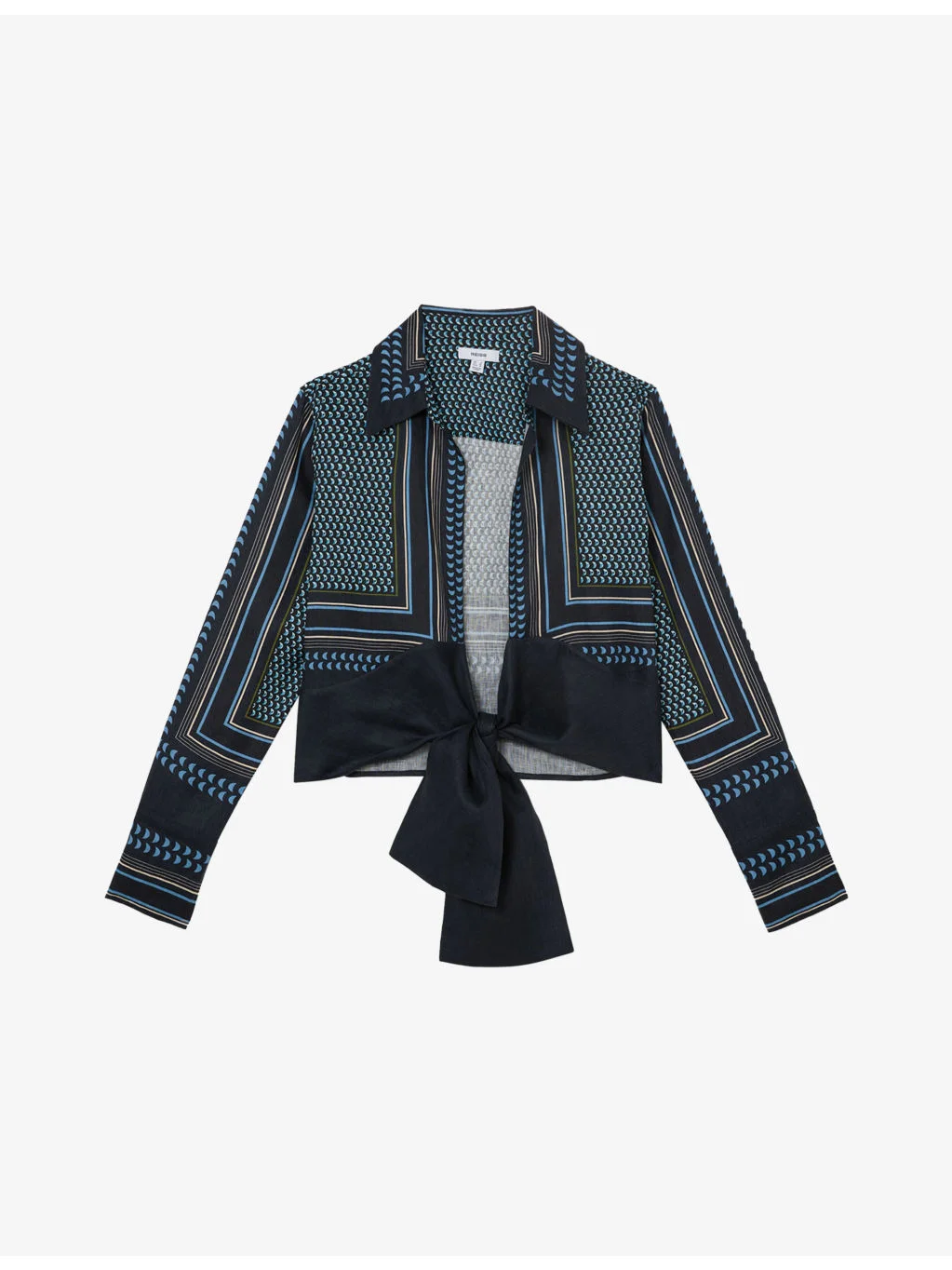 Jackson Tie-Front Linen Top - 1