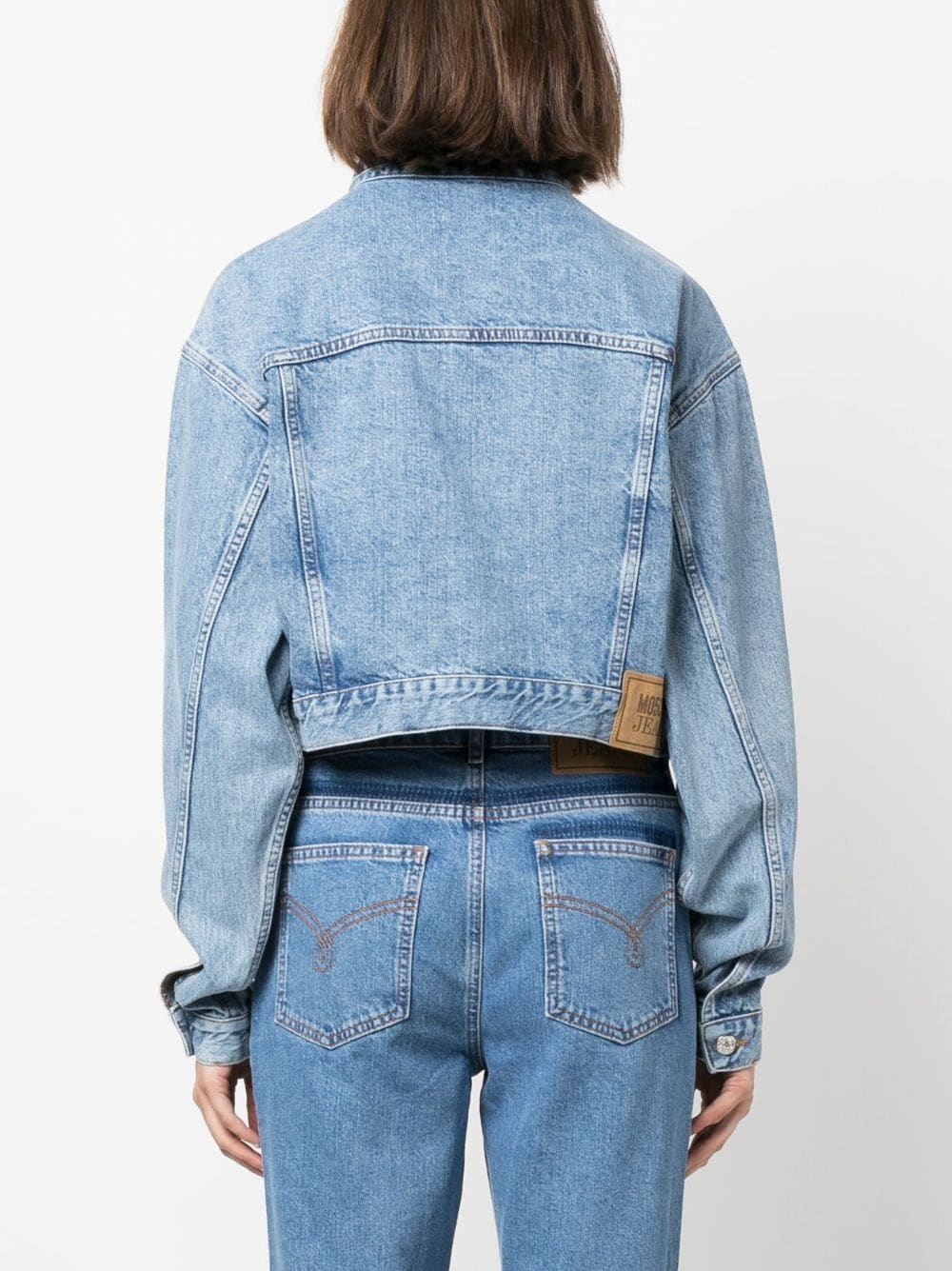 cropped denim jacket - 4