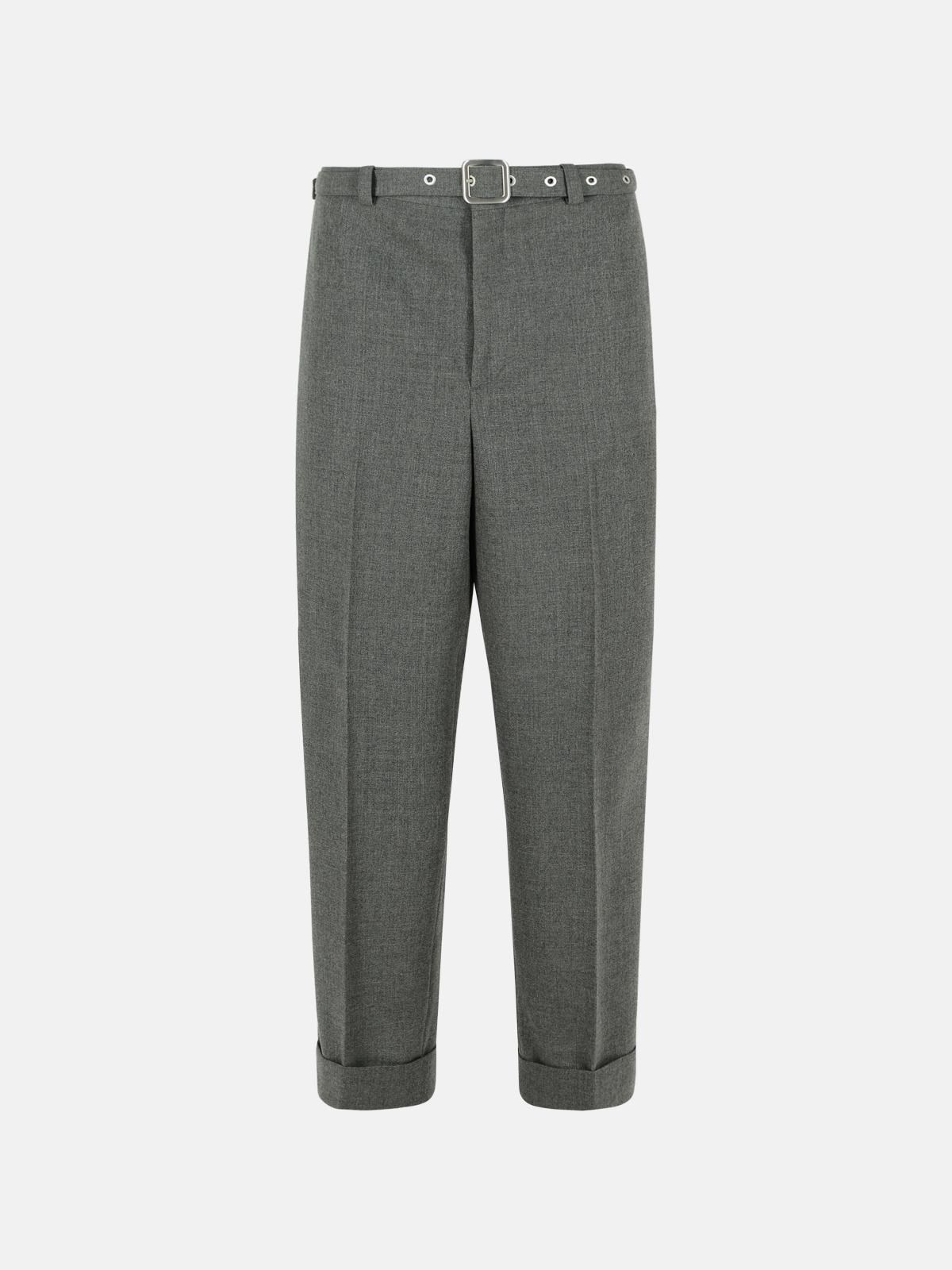 GREY WOOL TROUSERS - 1