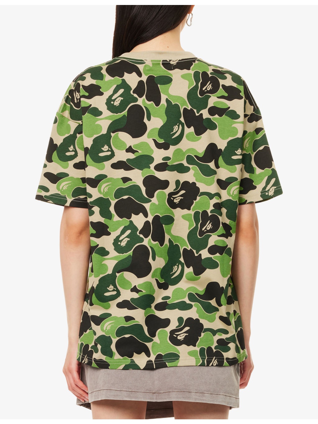 Camouflage Rhinestone-Branding Cotton-Jersey T-Shirt - 4