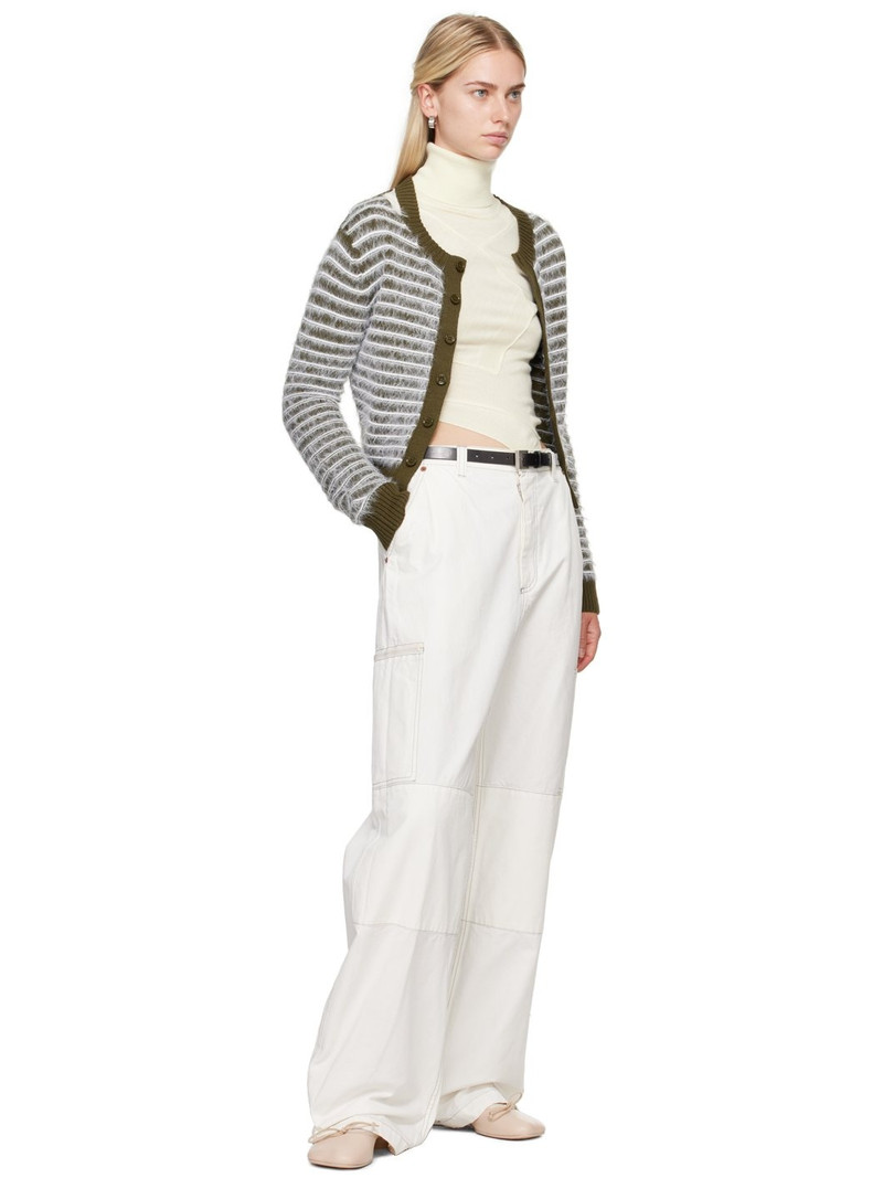 MM6 Maison Margiela Off-White Patchwork Turtleneck outlook