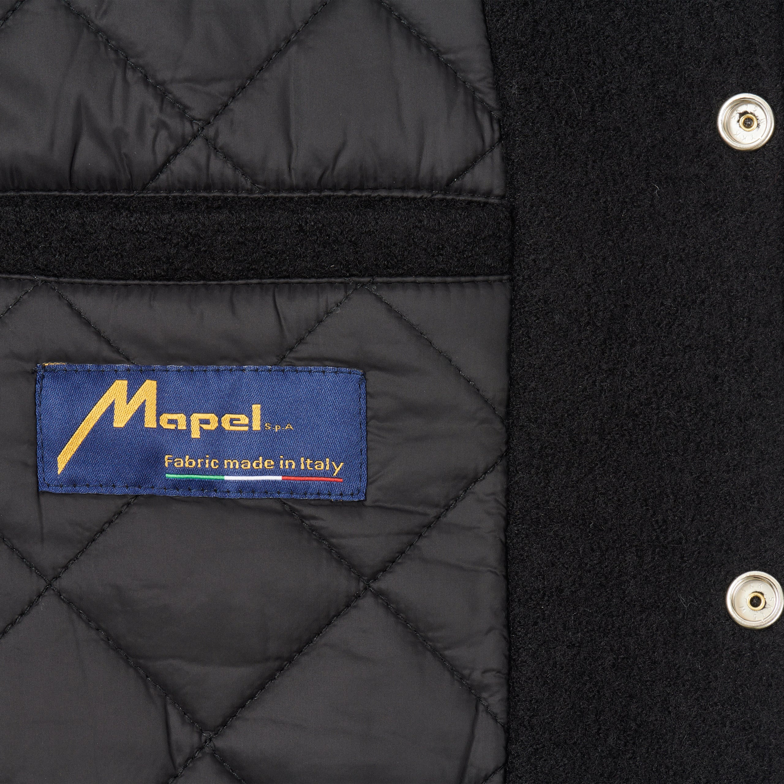 HOODED VARSITY JACKET BLACK - 7