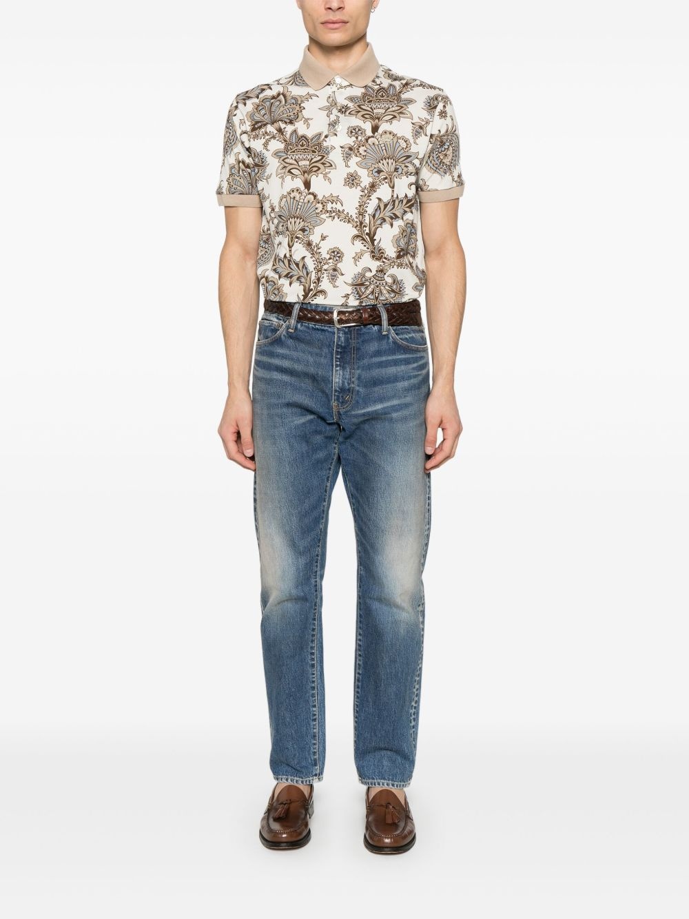 paisley-print polo shirt - 2