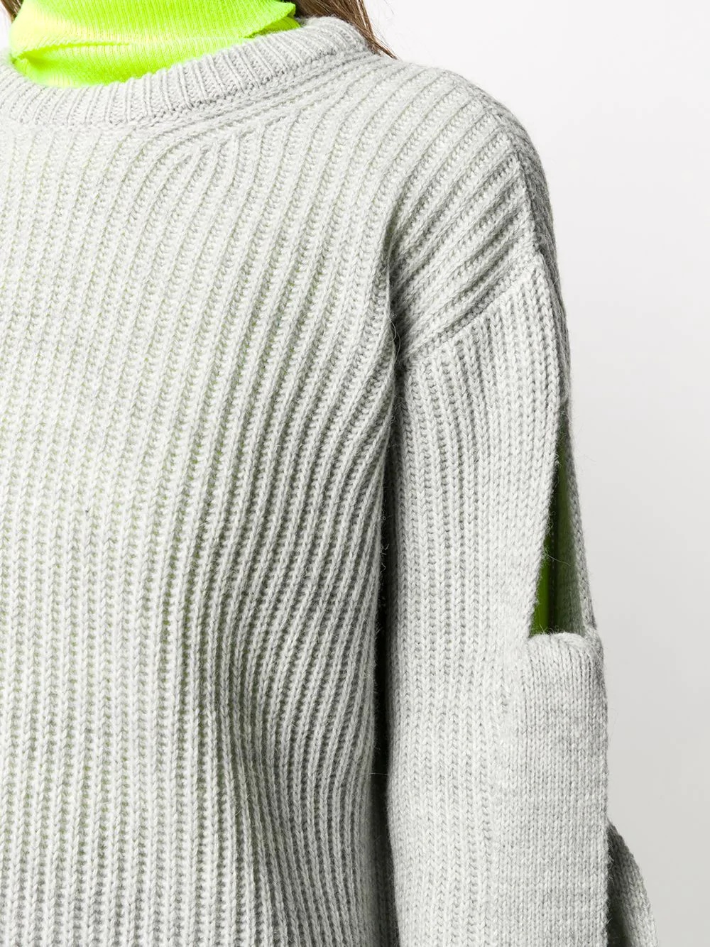 knot-detail ribbed knit jumper - 5