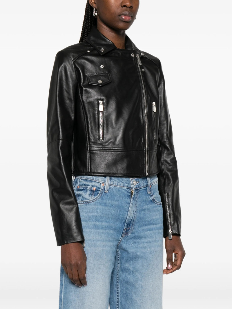 Pinko Zip Leather Jacket 5