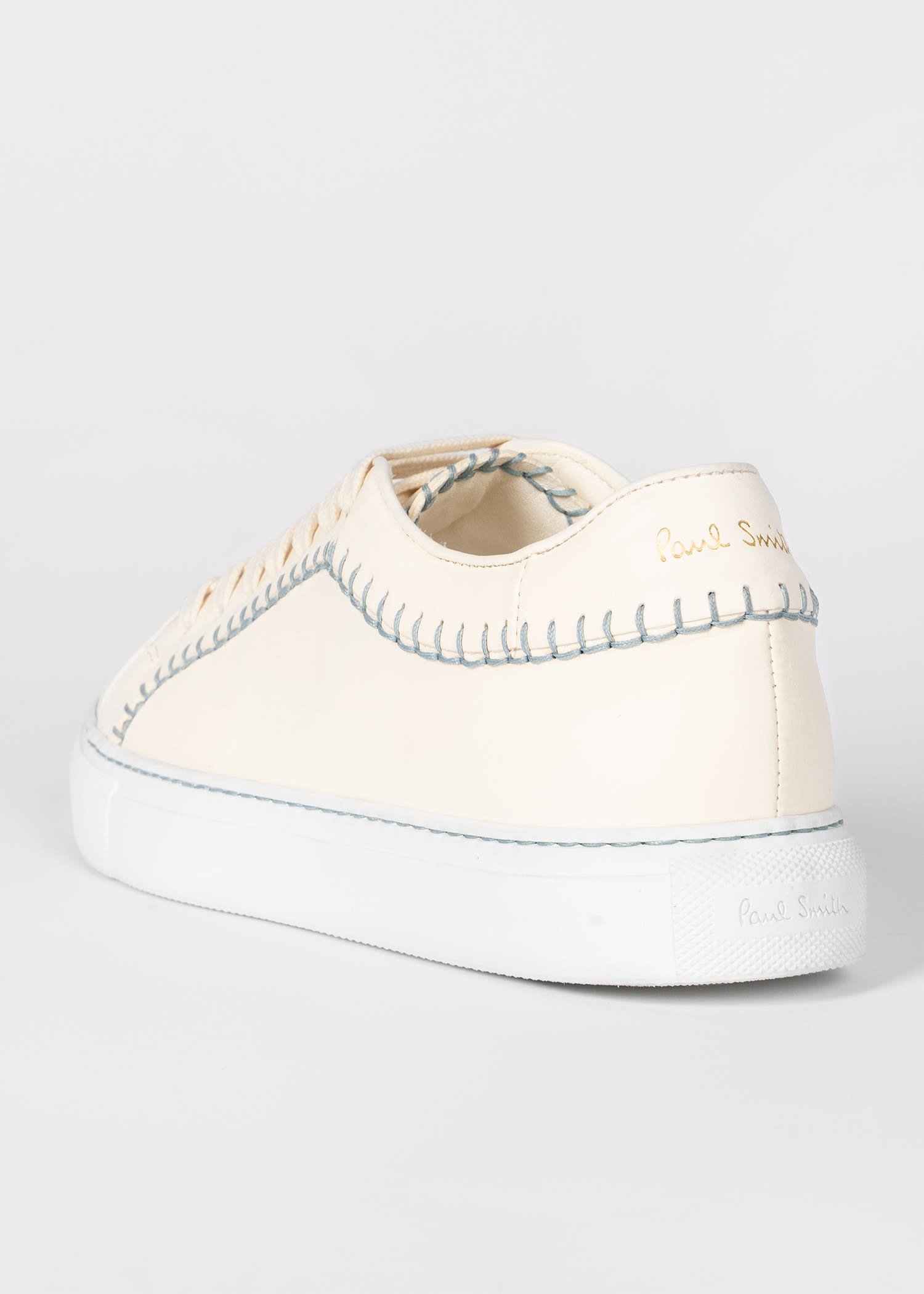 Ecru Contrasting Stitch 'Basso' Trainers - 4