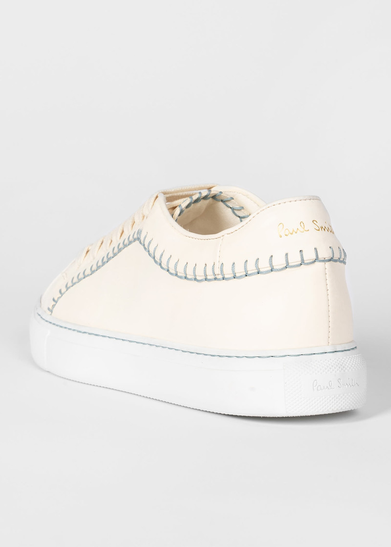 Ecru Contrasting Stitch 'Basso' Trainers 4