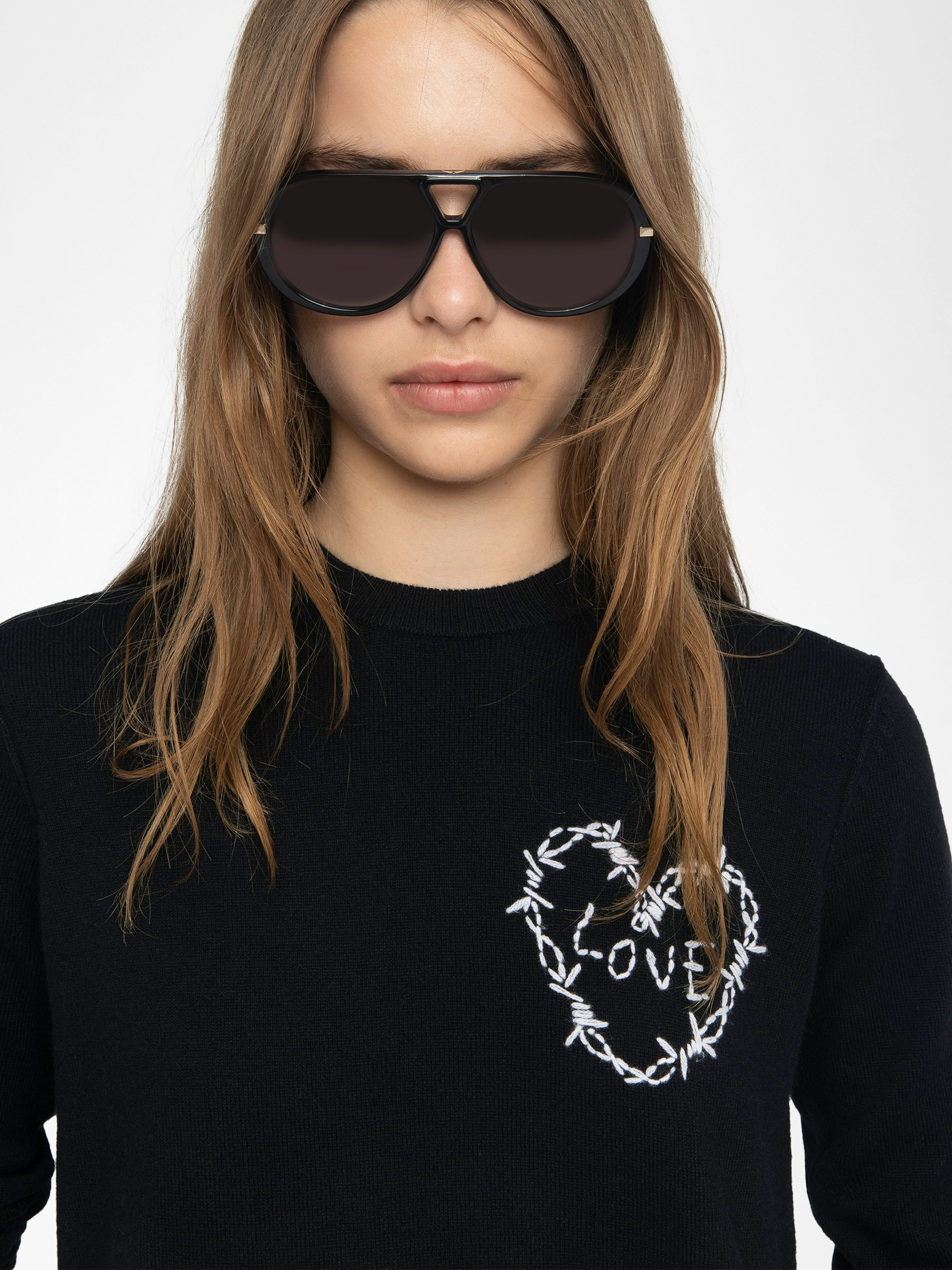 Kendy Embroidered Cashmere Sweater - 4