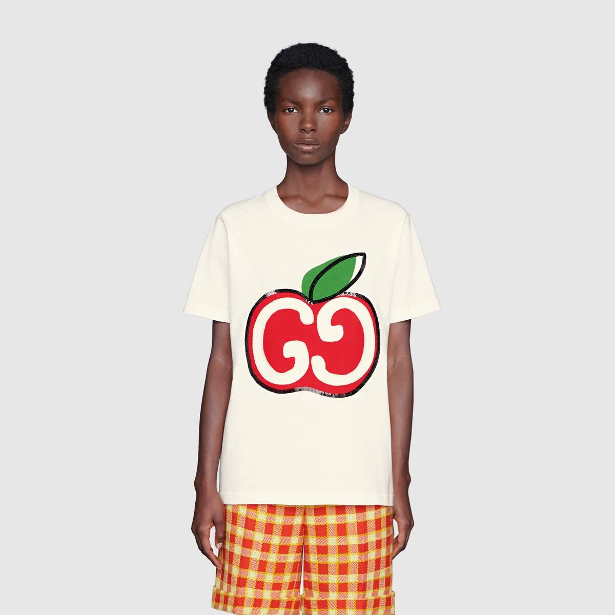 T-shirt with GG apple print - 3