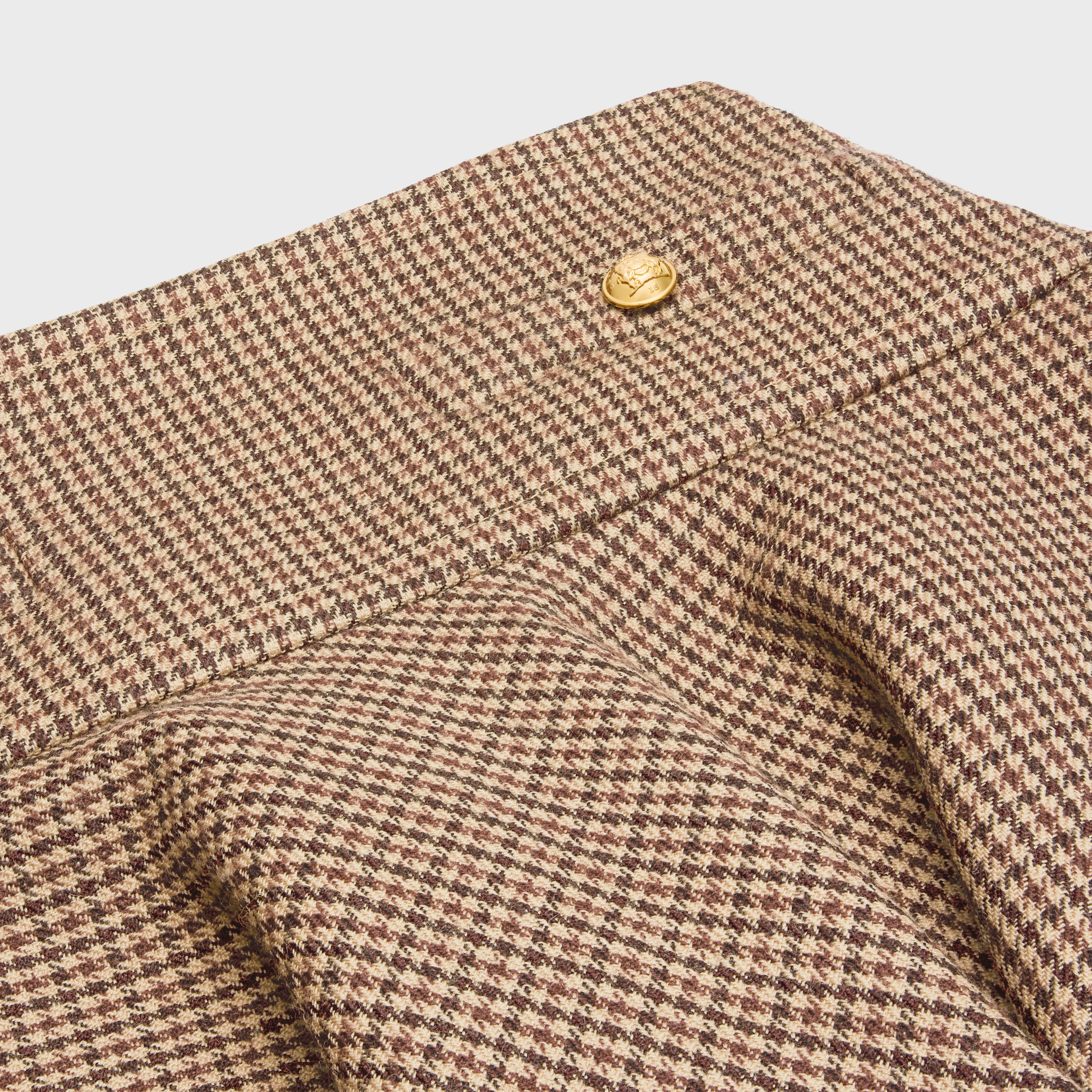CELINE mini skirt in double houndstooth wool | celine