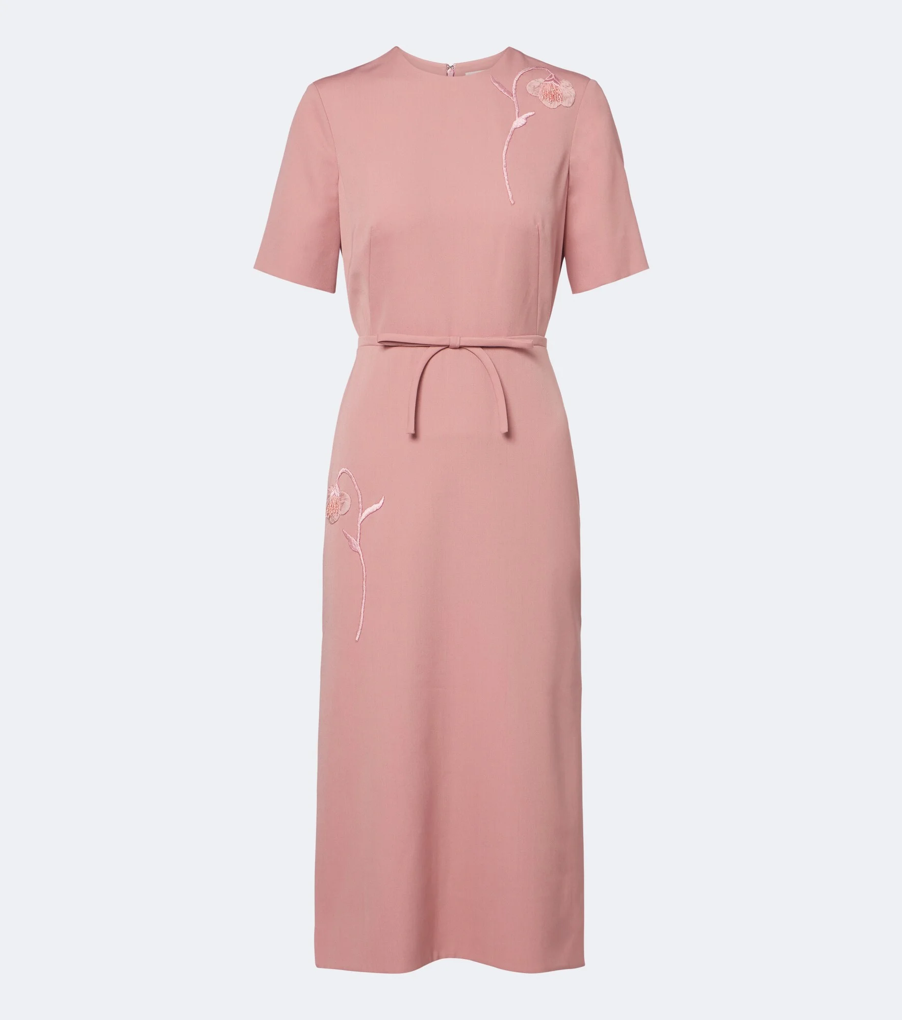 Embellished embroidered twill midi dress - 1