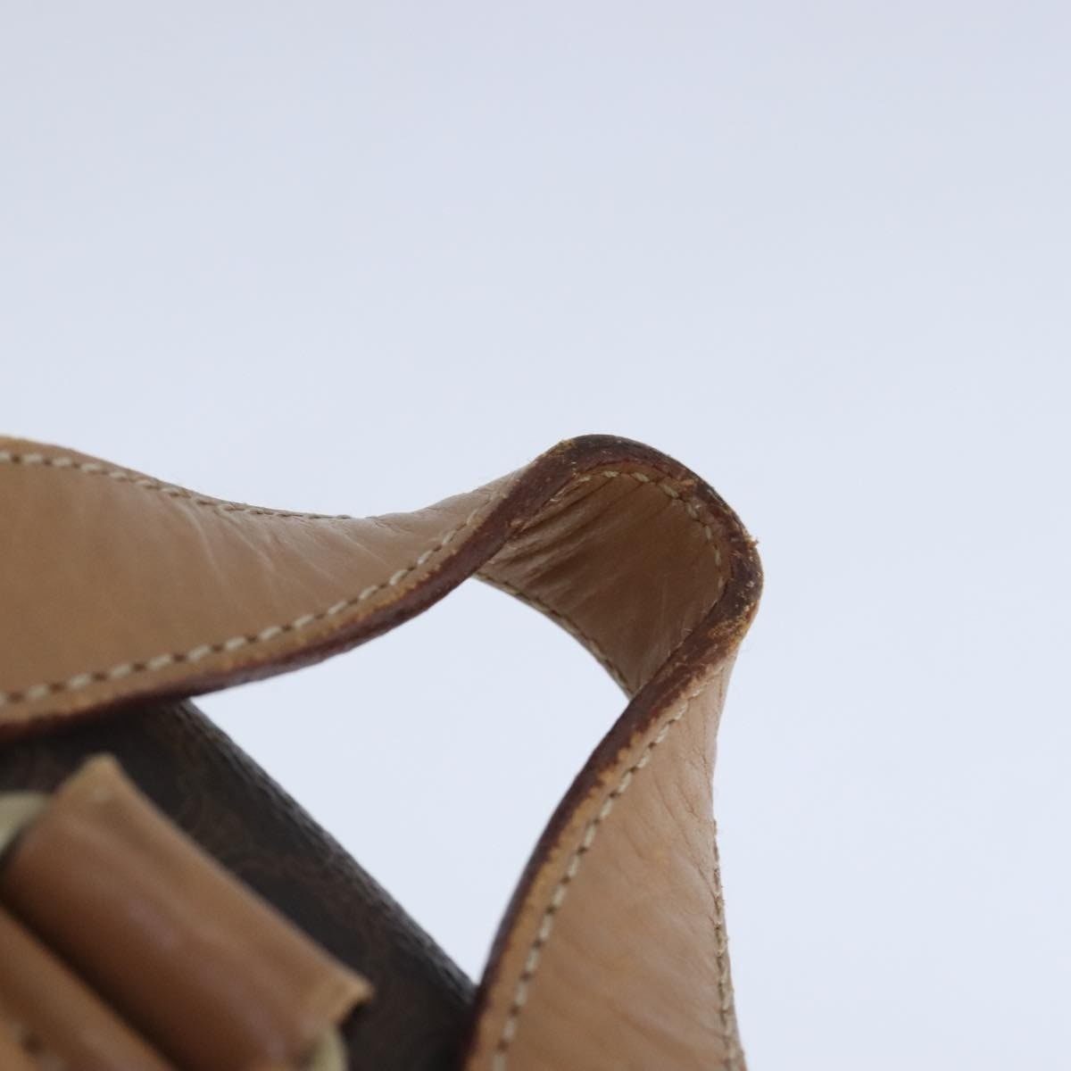 CELINE Macadam Canvas Backpack Pvc Leather Brown Gold - 8