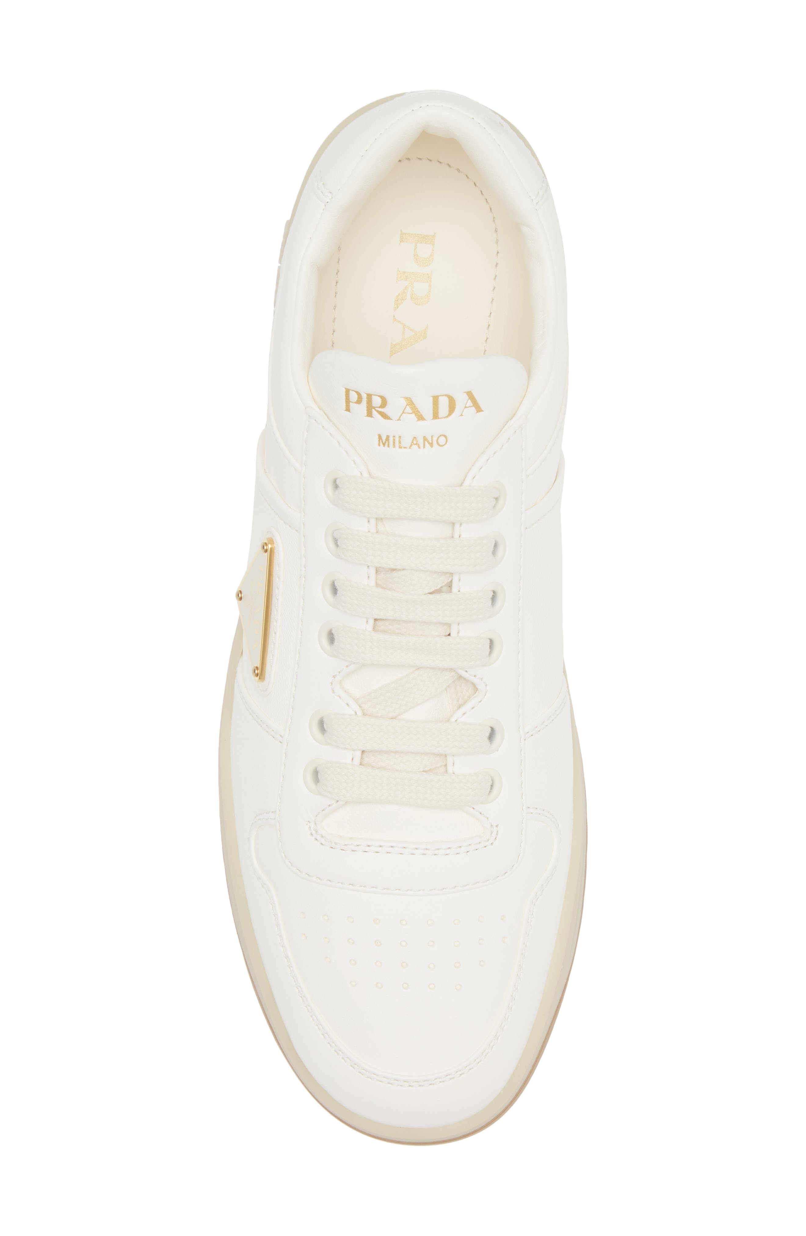 Prada Downtown Low Top Sneaker in Avorio at Nordstrom - 5