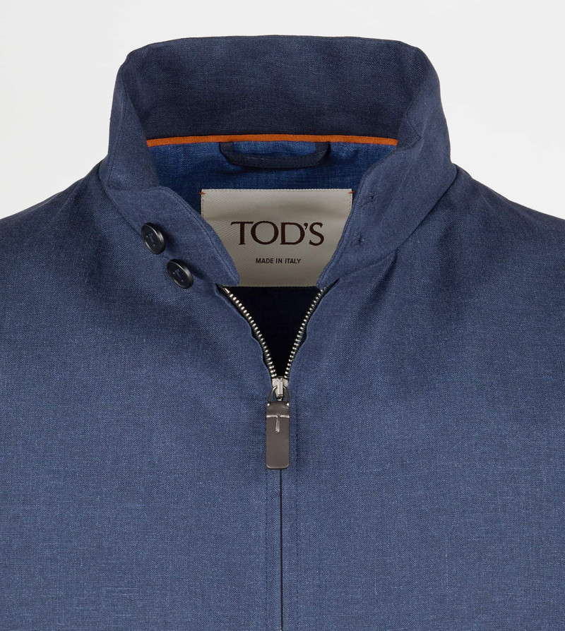 JACKET IN LINEN - BLUE 7