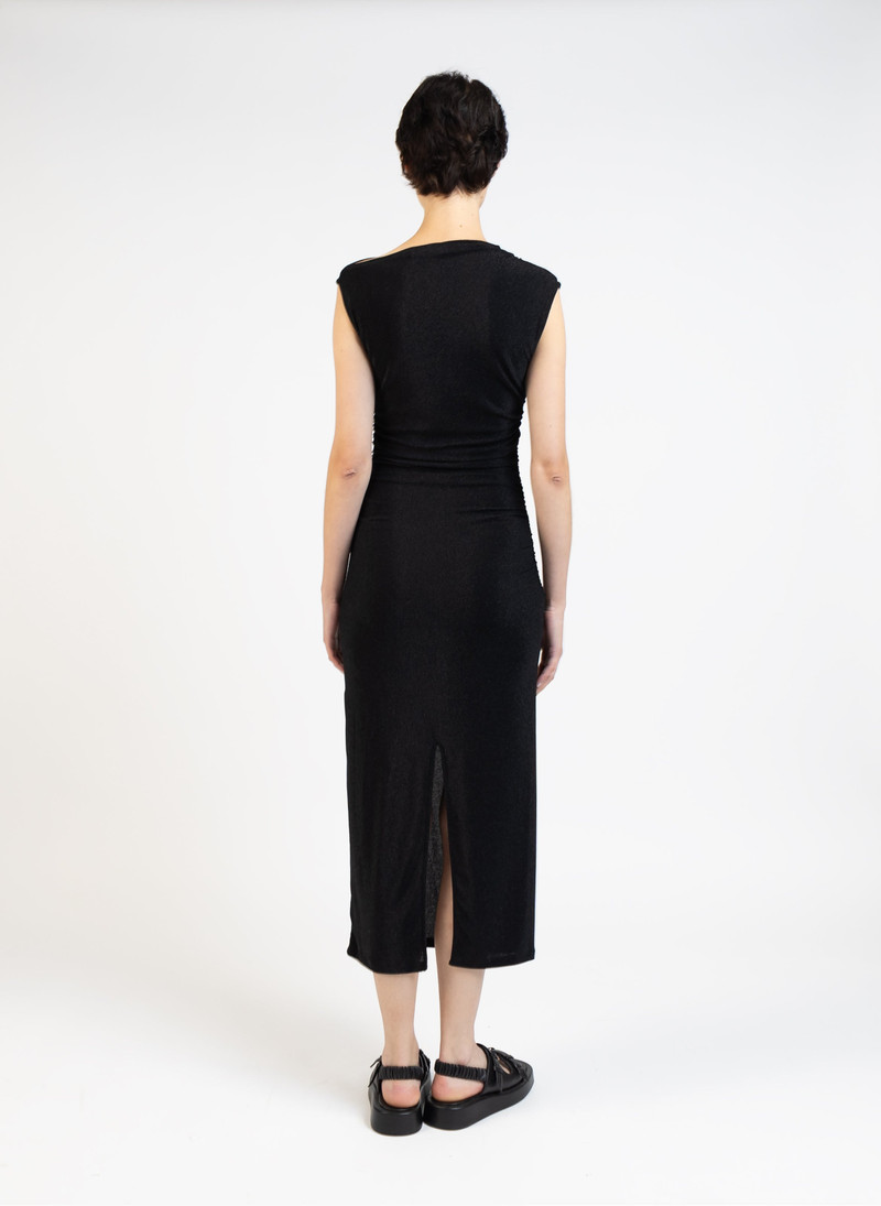 Elleme Draped Jersey Dress/Black outlook