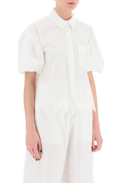 Simone Rocha CROPPED SHIRT WITH EMBRODERED TRIM outlook