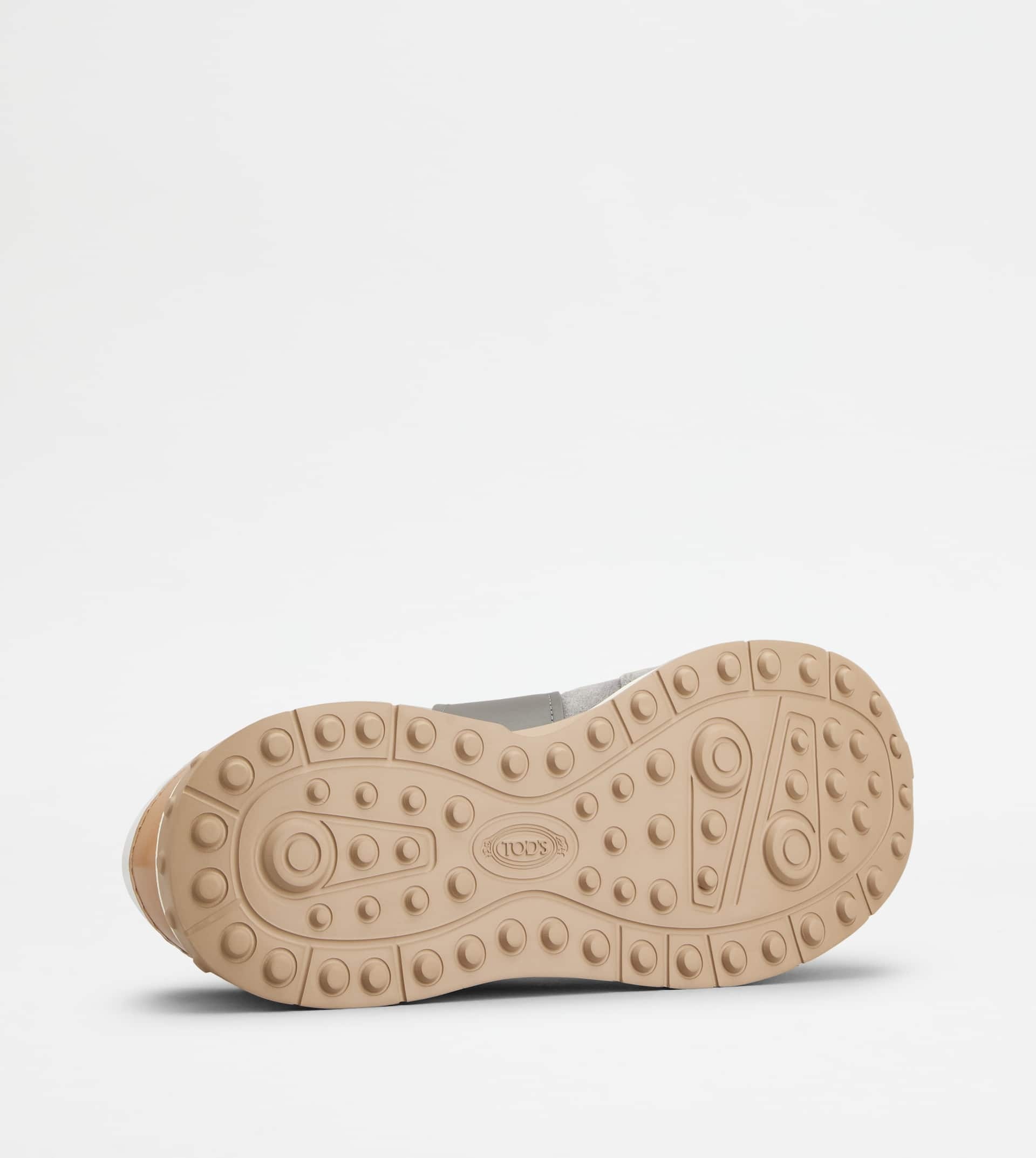 SNEAKERS IN SUEDE - GREY, BROWN, WHITE - 4