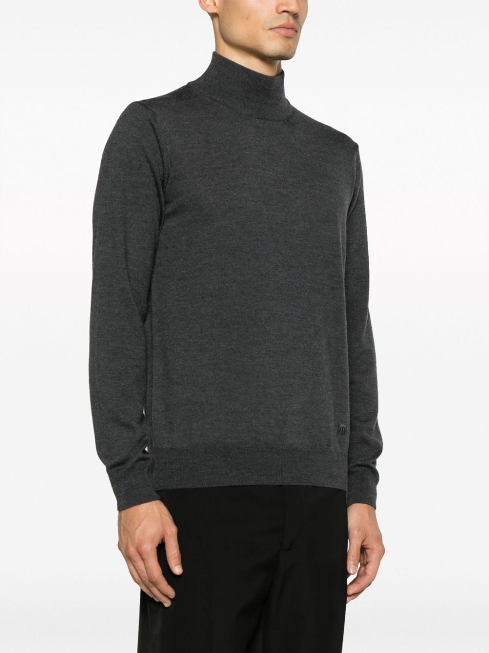 roll-neck virgin wool jumper - 3