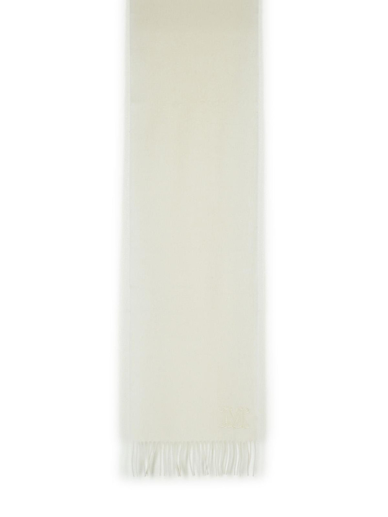 Max Mara 'Wsdalia' Optical White Cashmere Scarf Women - 1