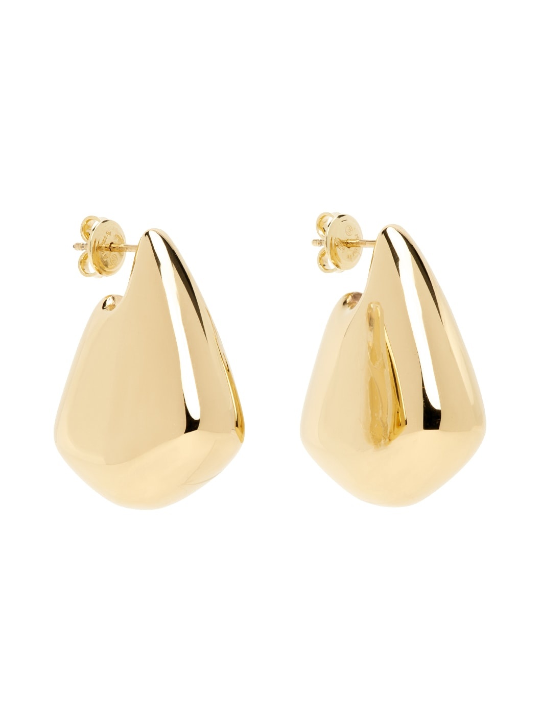Gold Small Fin Earrings - 2