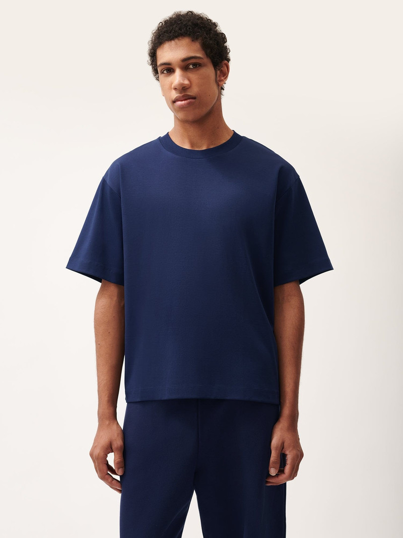 PANGAIA Mens DNA Oversized T-Shirt - Navy outlook
