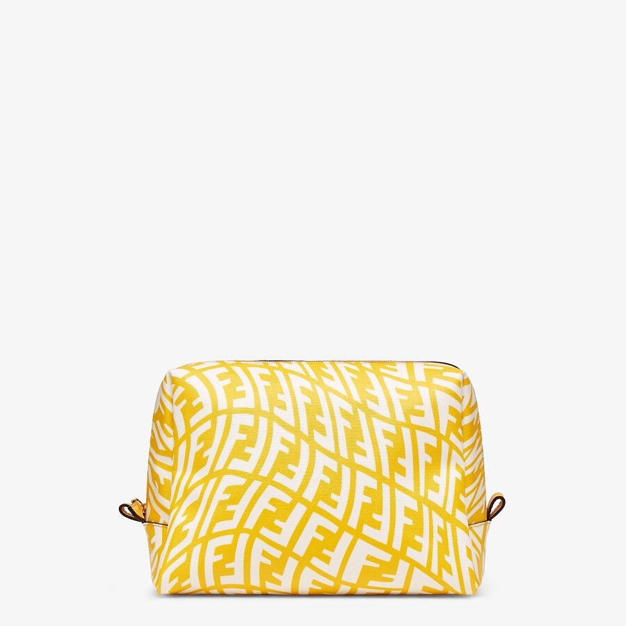 Yellow canvas toiletry case - 1