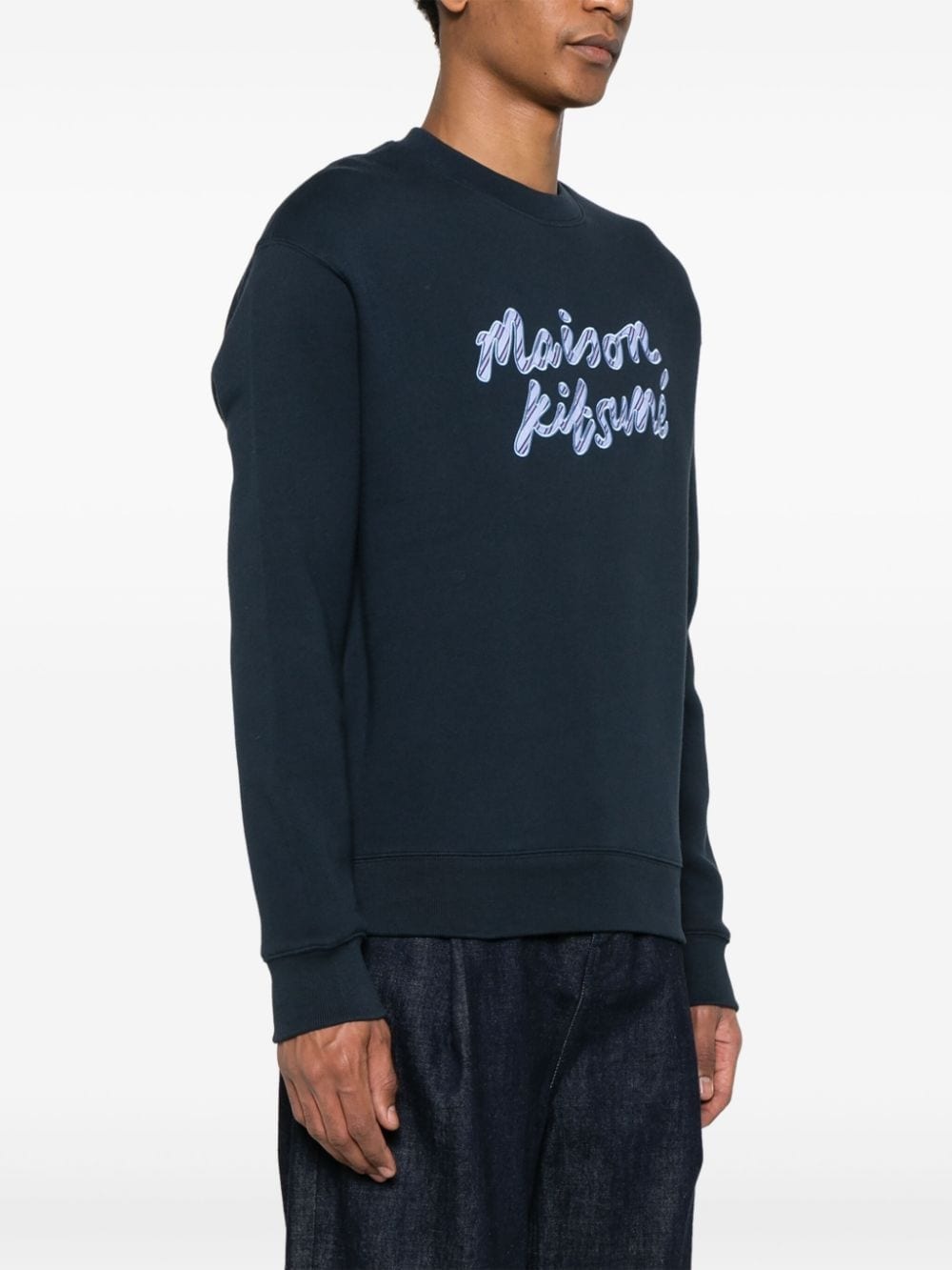 logo-embroidered sweatshirt - 3