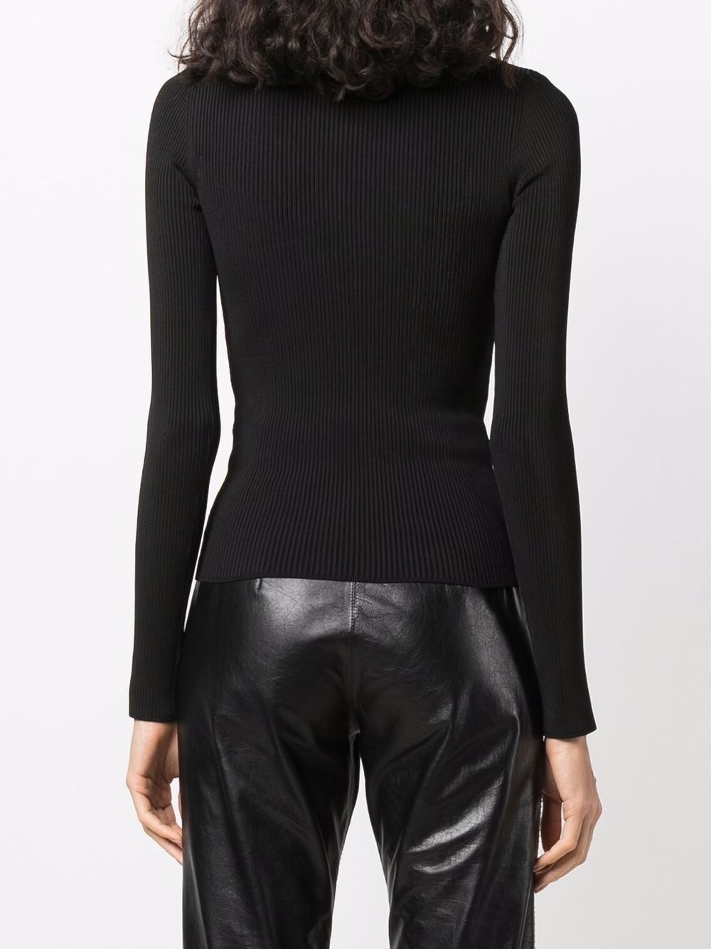 cutout-detail knitted top - 4