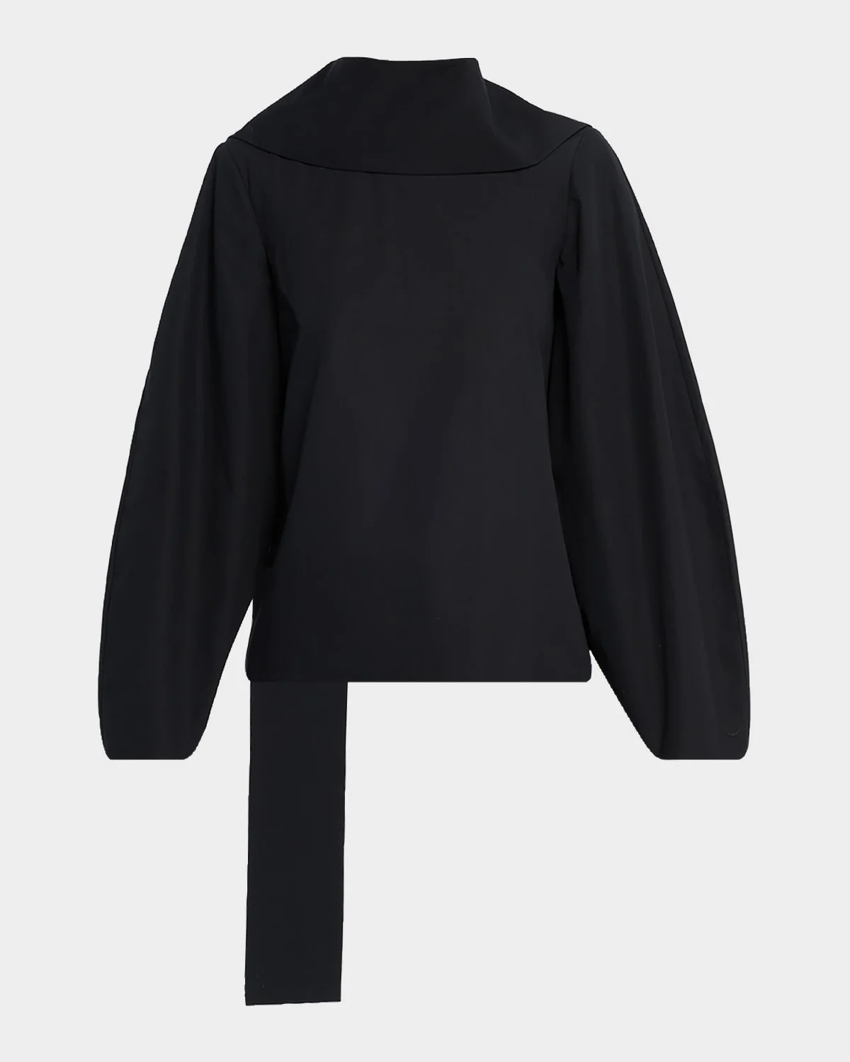 The Quinn Poplin Scarf-Neck Top - 1