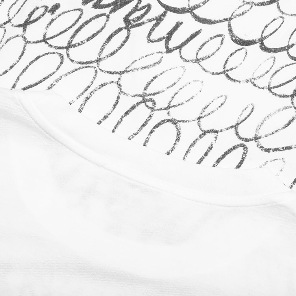 SCRIBBLE MOTIF T-SHIRT - LILY WHITE - 4