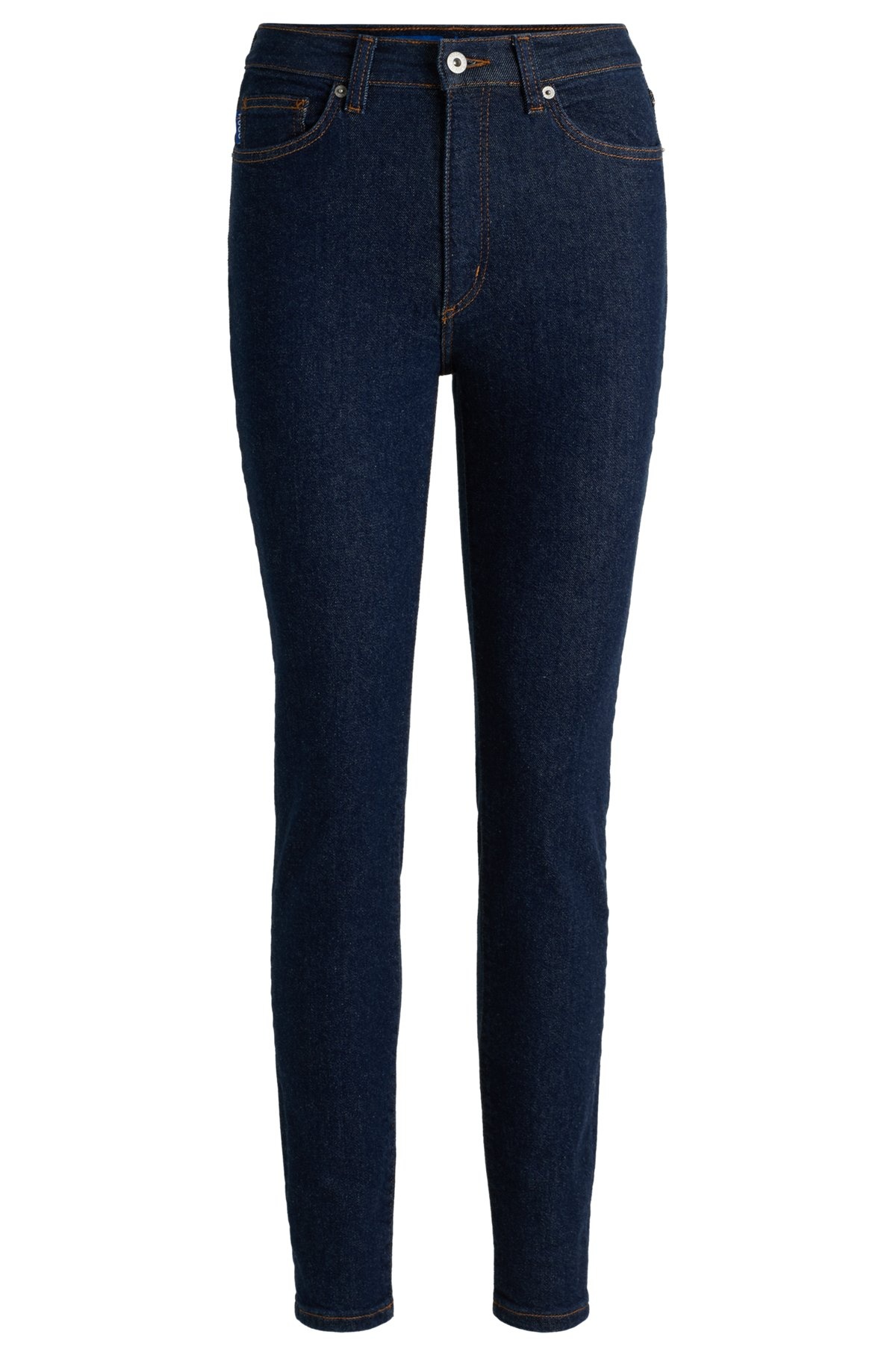 SKINNY-FIT JEANS IN DARK-BLUE STRETCH DENIM - 1