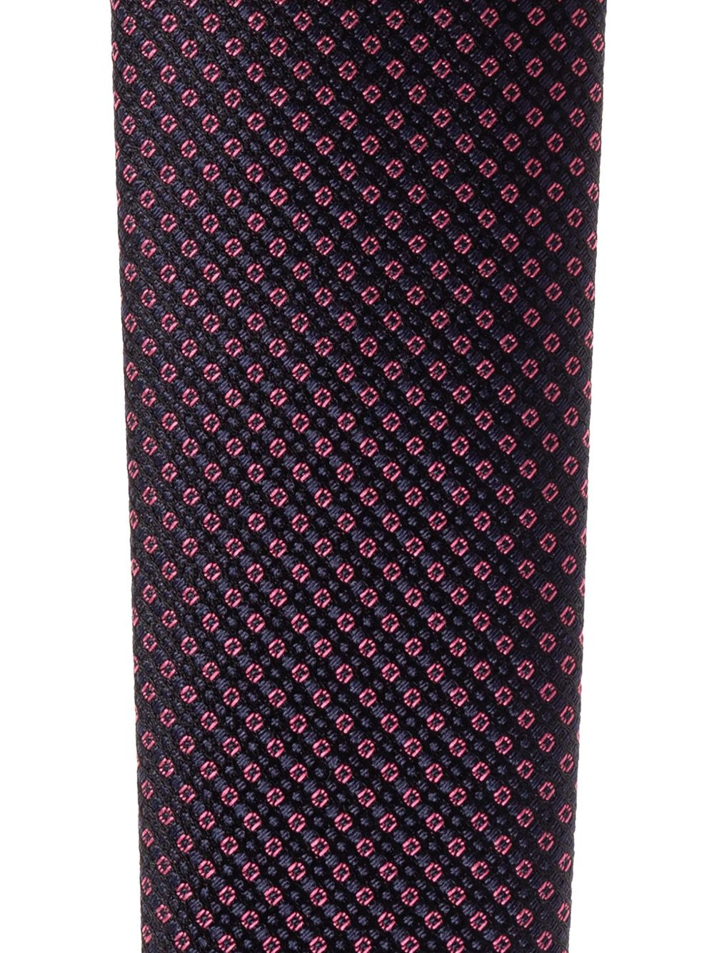 micro-pattern silk tie - 2